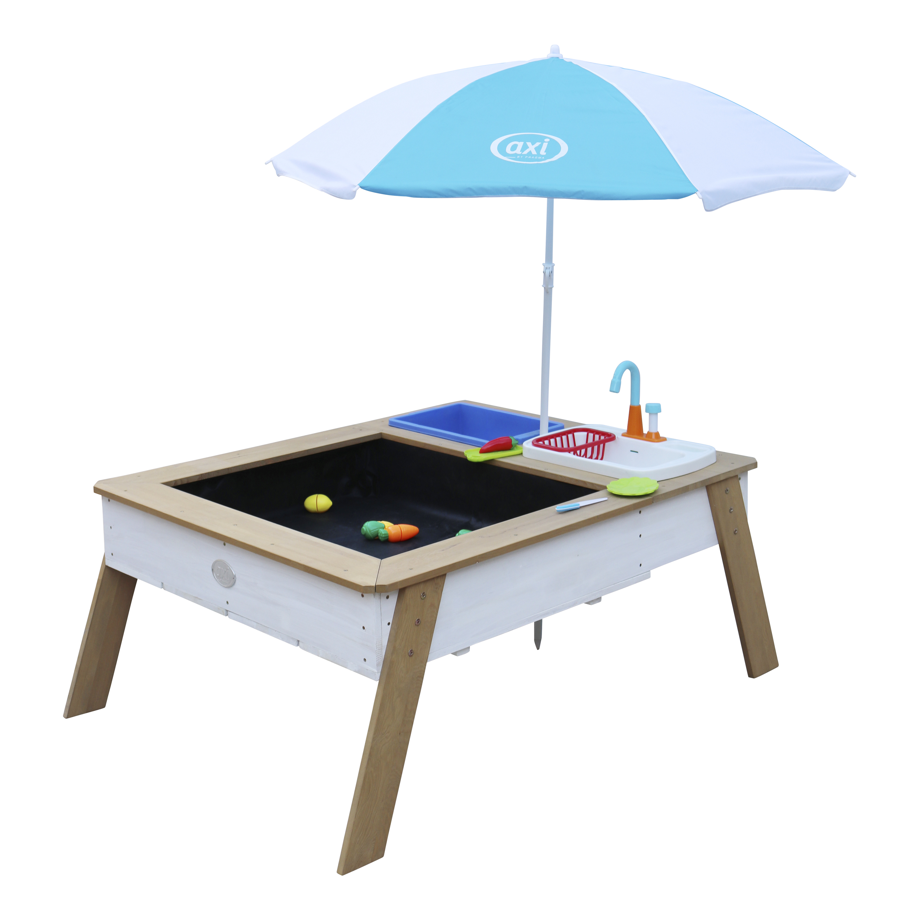 Linda Zand & Water Tafel met Speelkeuken wastafel Bruin/wit 