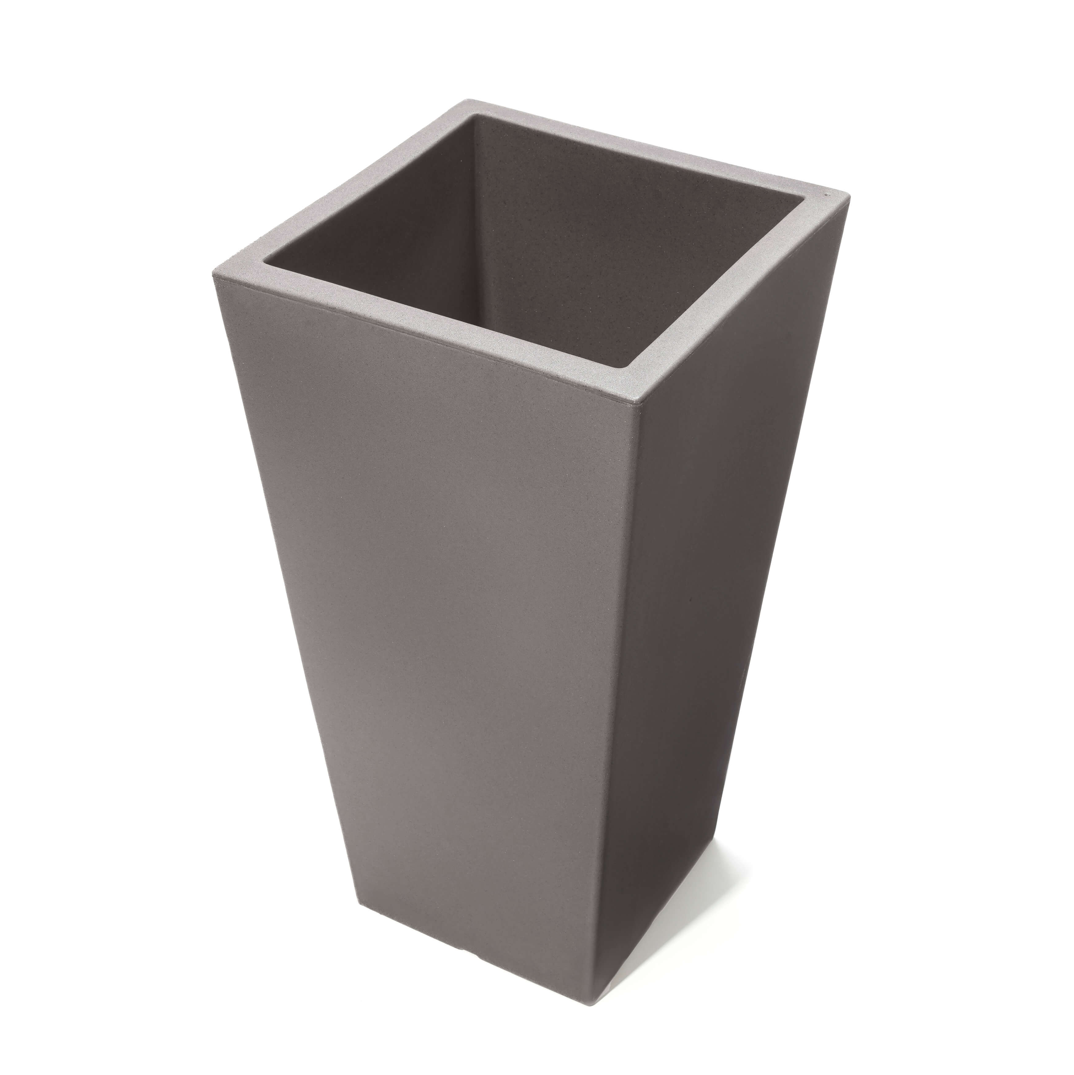 Tremont Tall Square Tapered Planter - Dark Cedar
