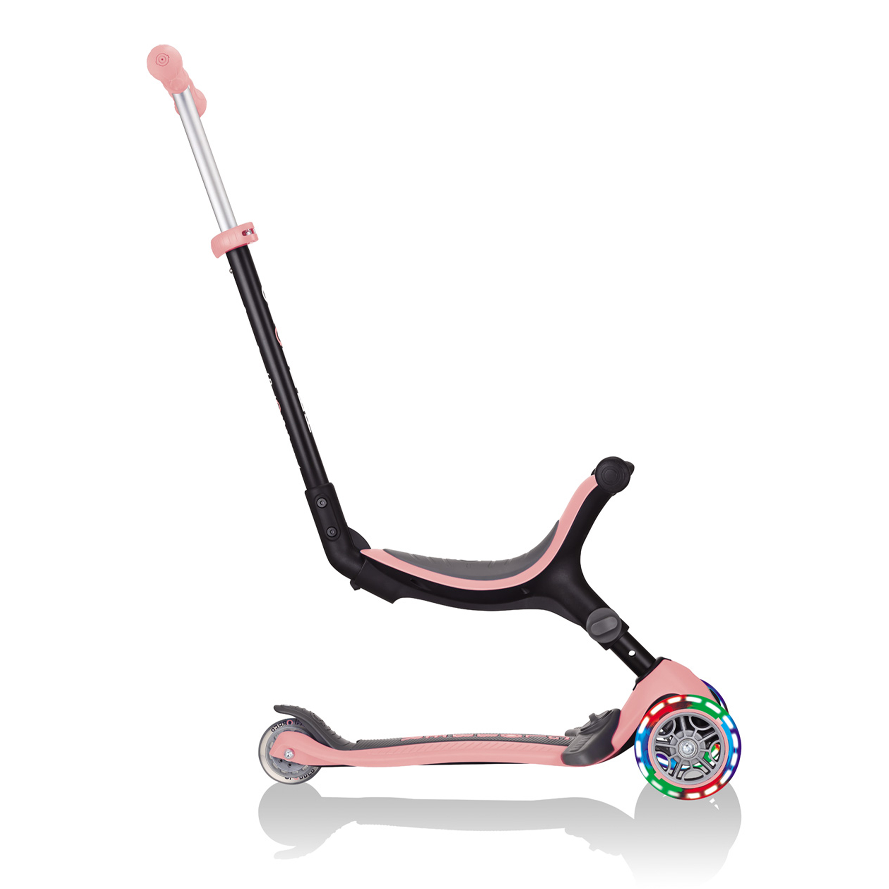 Go Up Foldable Plus Lights 3-in-1 Scooter Pastel Pink