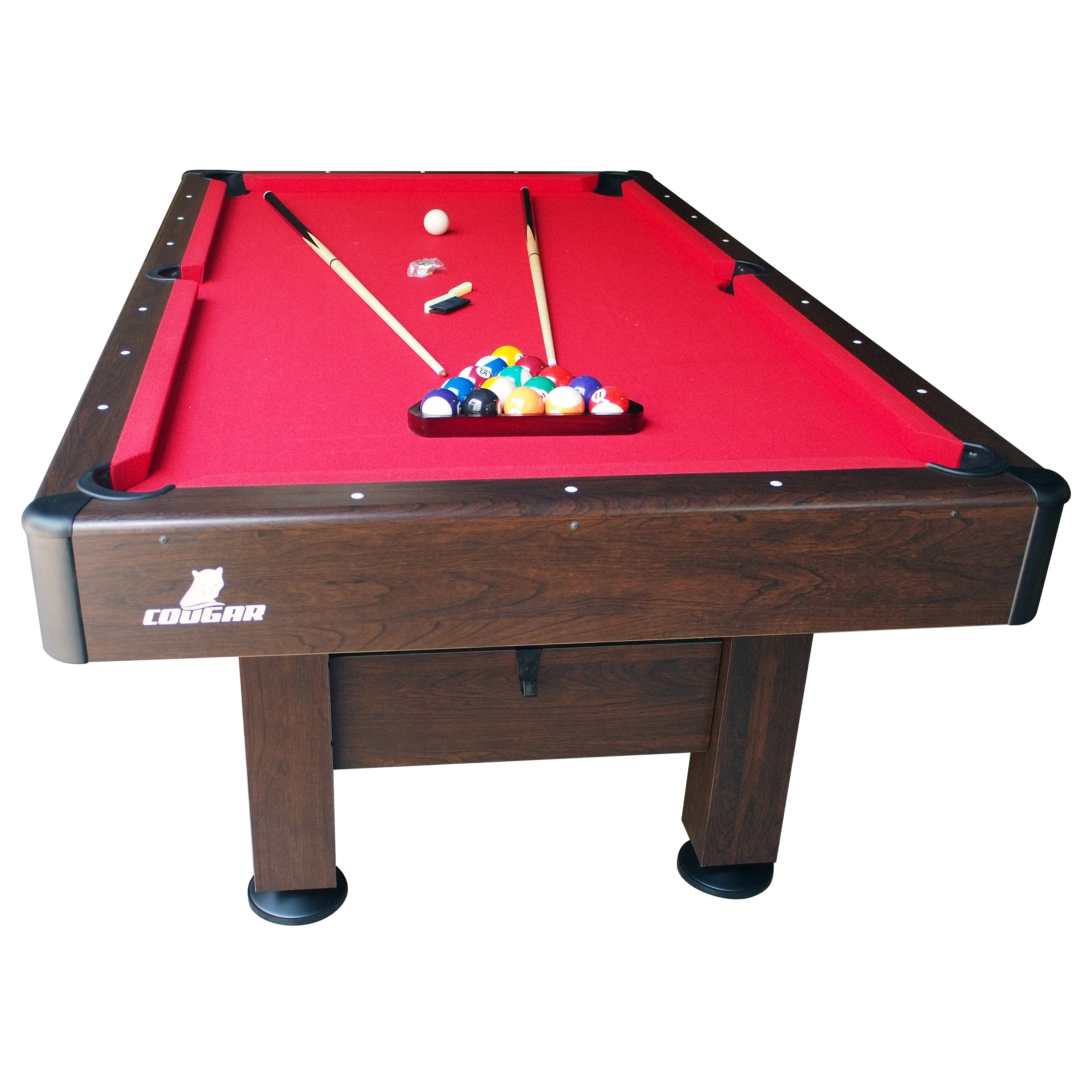 Table de Billard Saphir 6ft marron / rouge pour l'intérieur