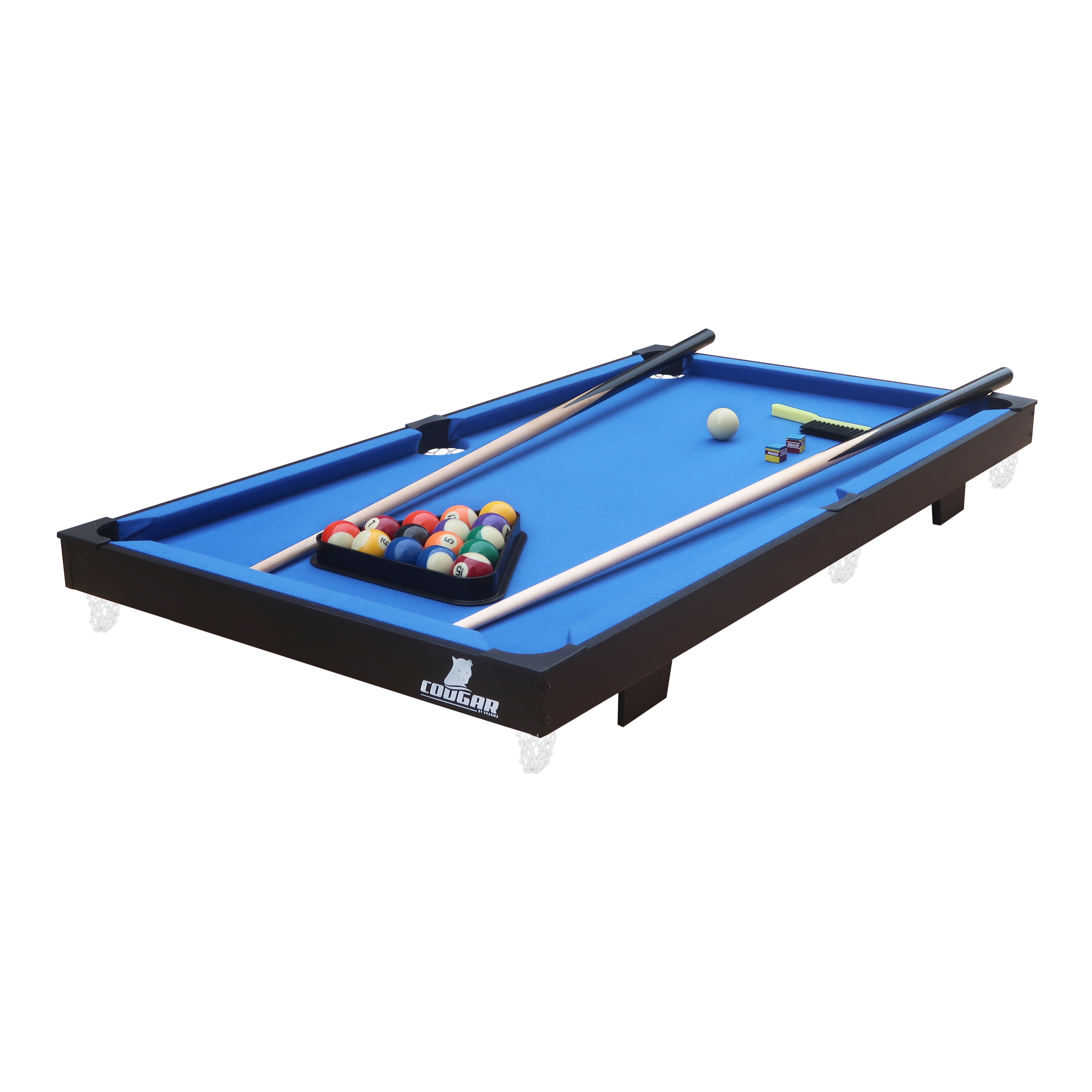 Cougar Mini Table de billard Portable Noir/Bleu