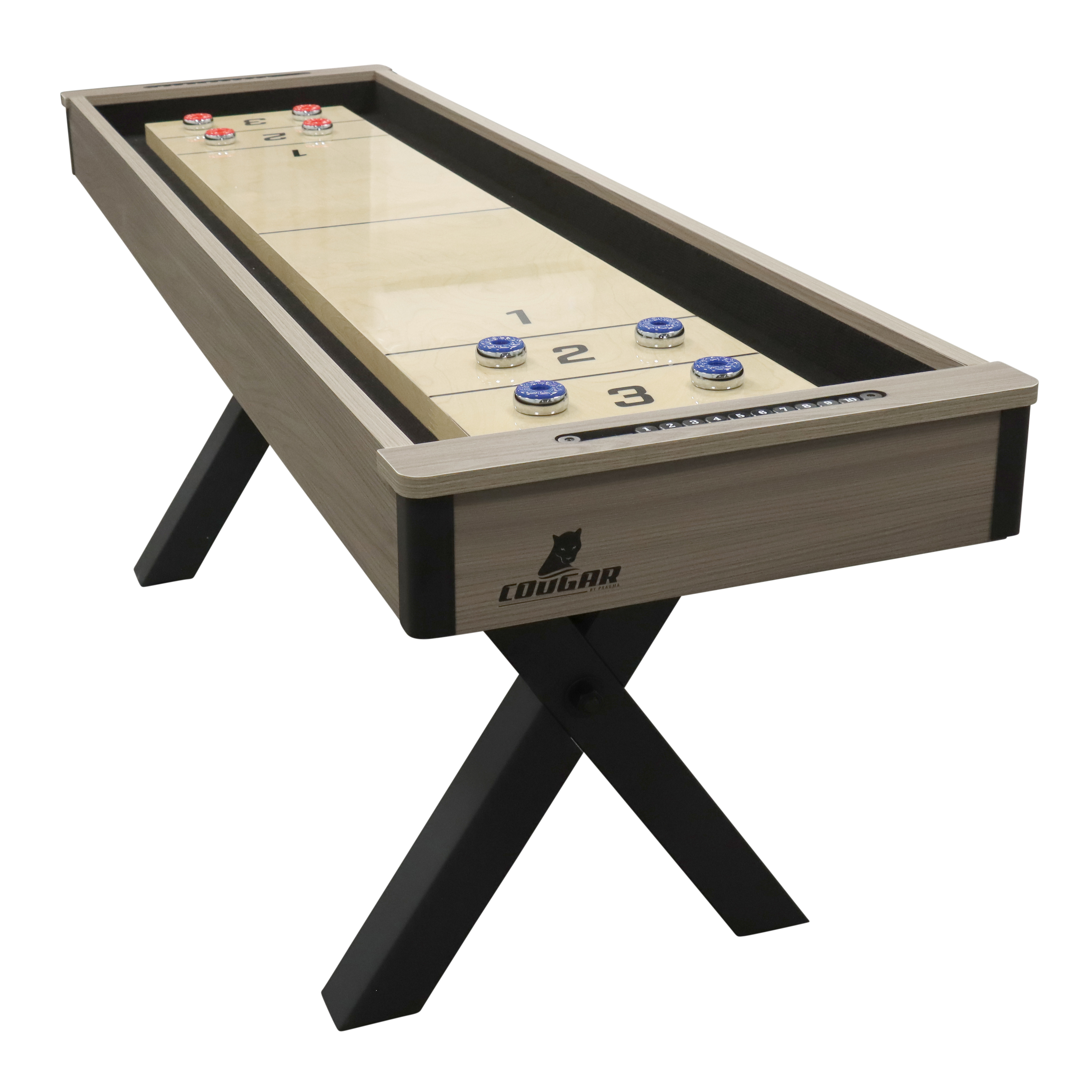 Mason Shuffleboard including Table Top - Oak/Black
