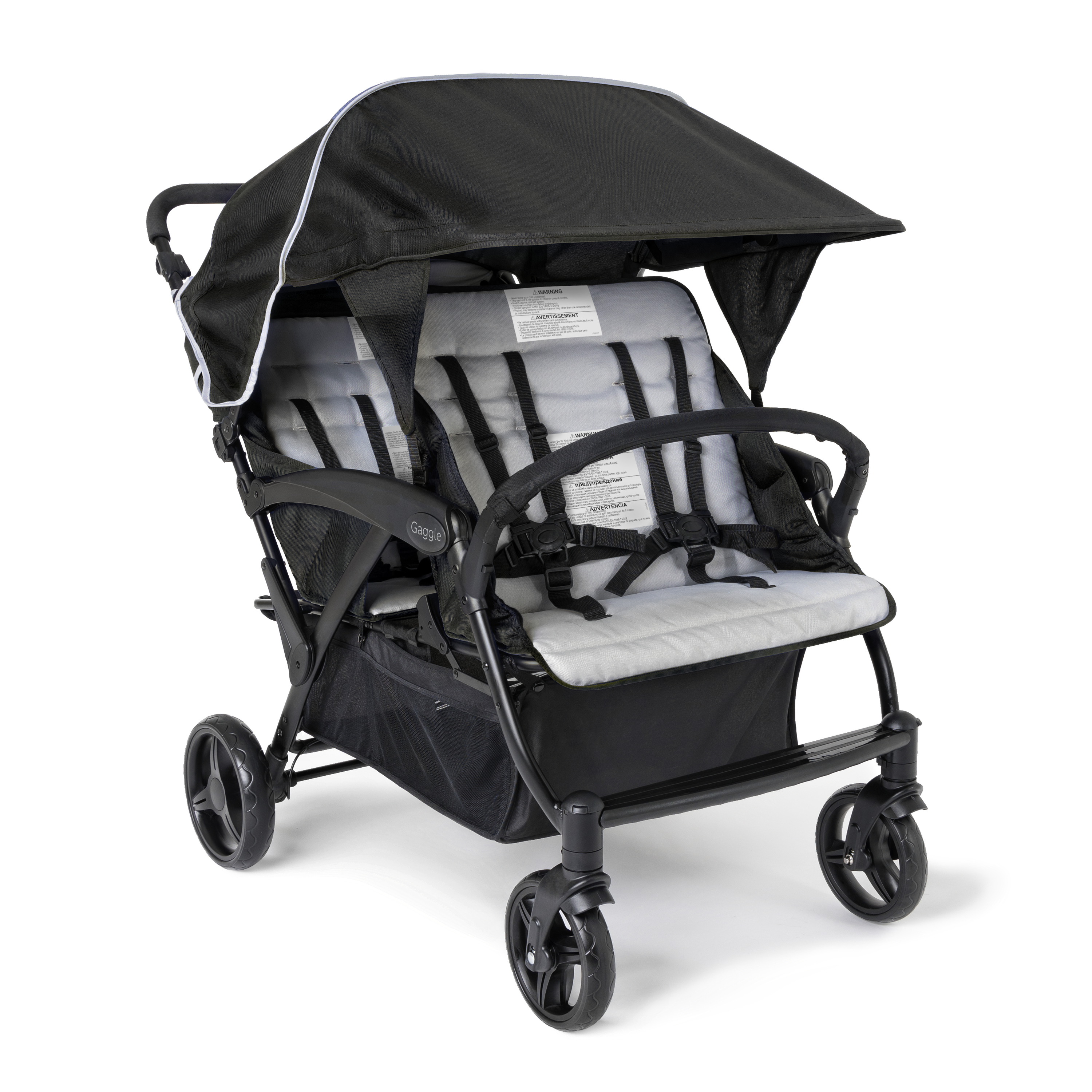 Odyssey 4x4 quad kinderwagen / buggy voor 4 kinderen in grij