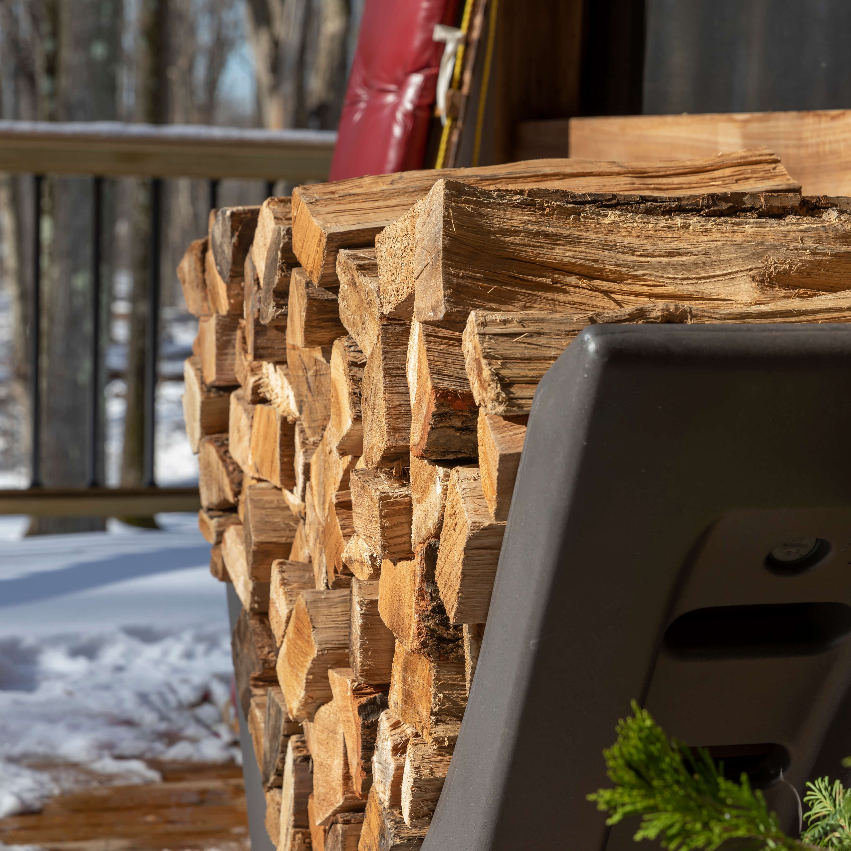 Longhorn Holzkorb für Kaminholz
