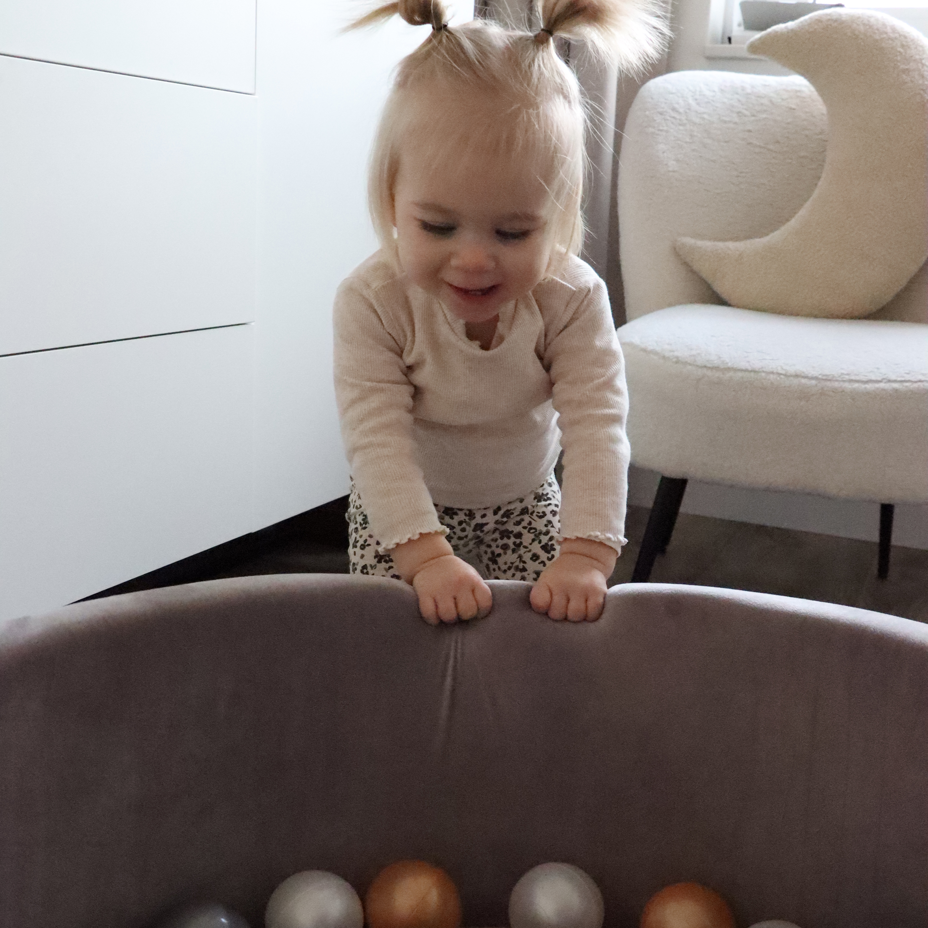 Boaz Ballpit incl. 160 balls - Grey