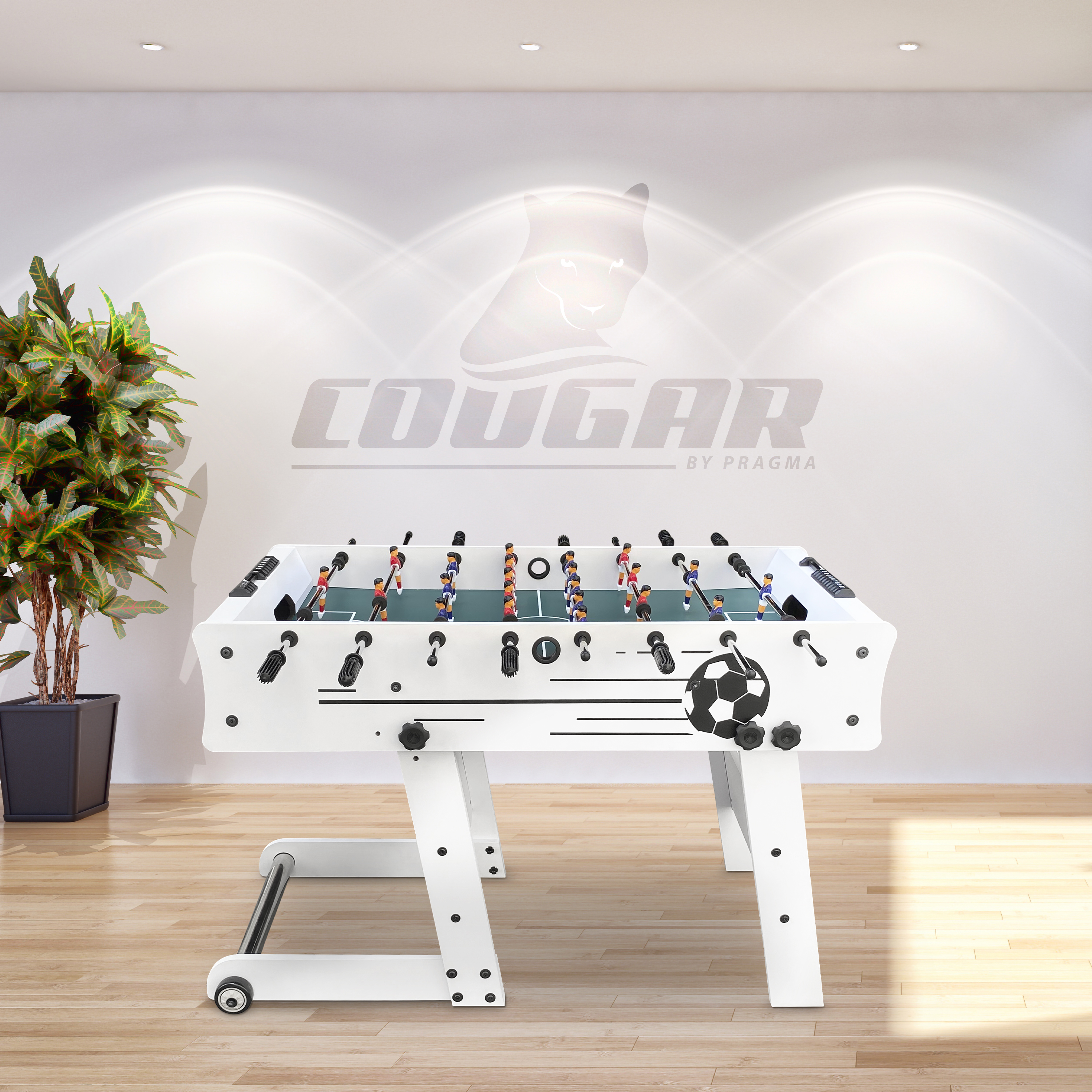 Scorpion Kick opklapbare Voetbaltafel Wit