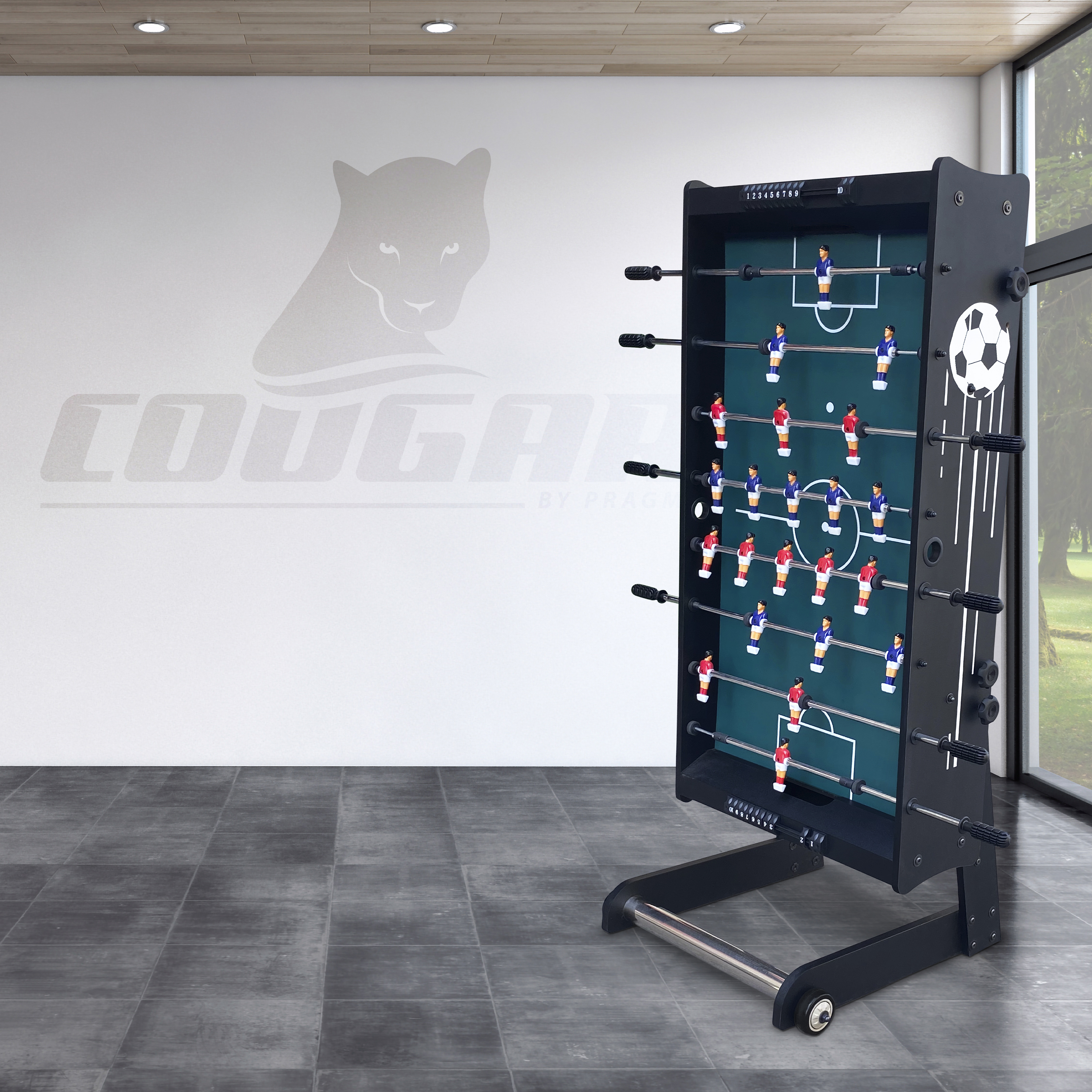 Scorpion Kick TS opklapbare Voetbaltafel Zwart