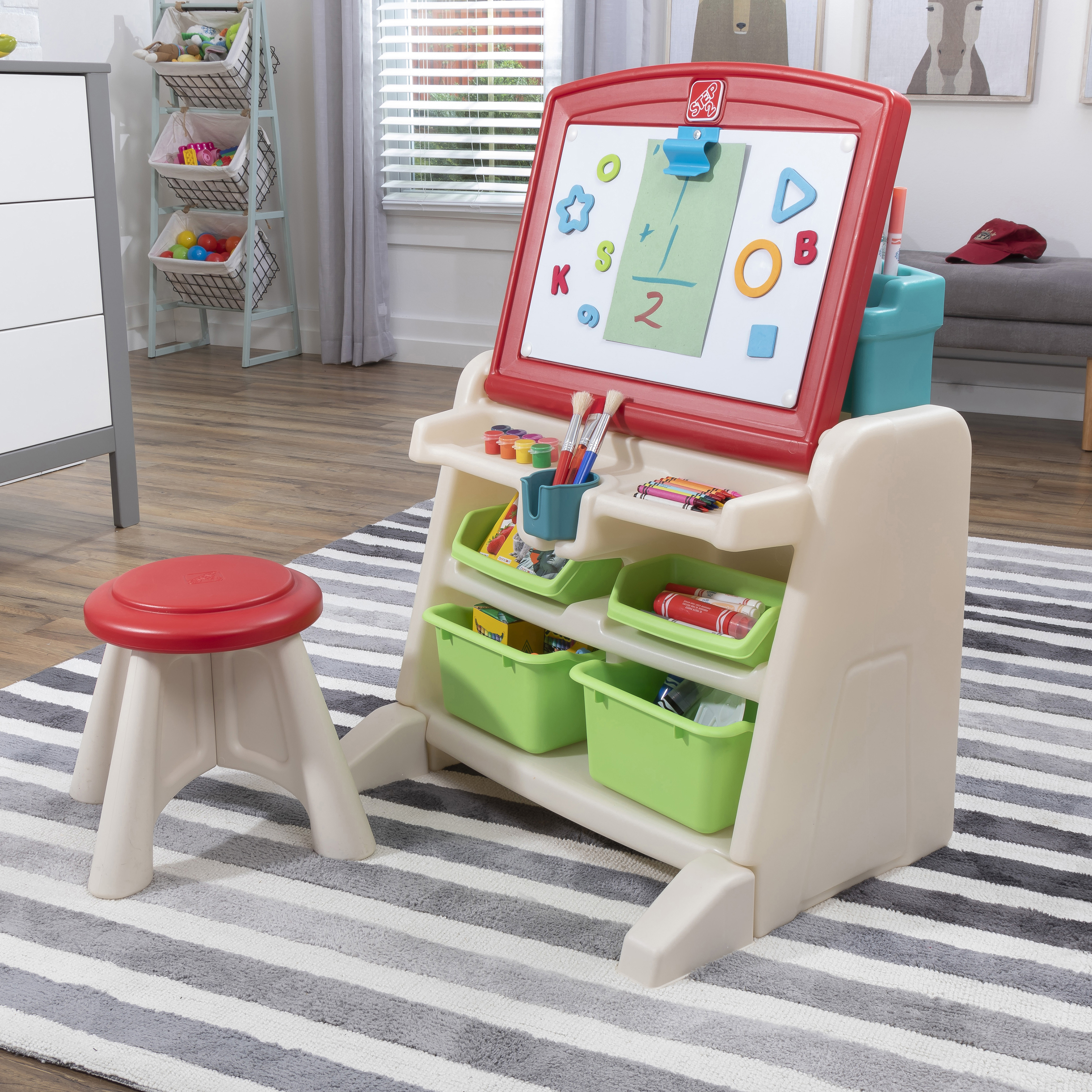 Flip & Doodle Easel Desk With Stool Flip & Doodle Easel Desk With Stool