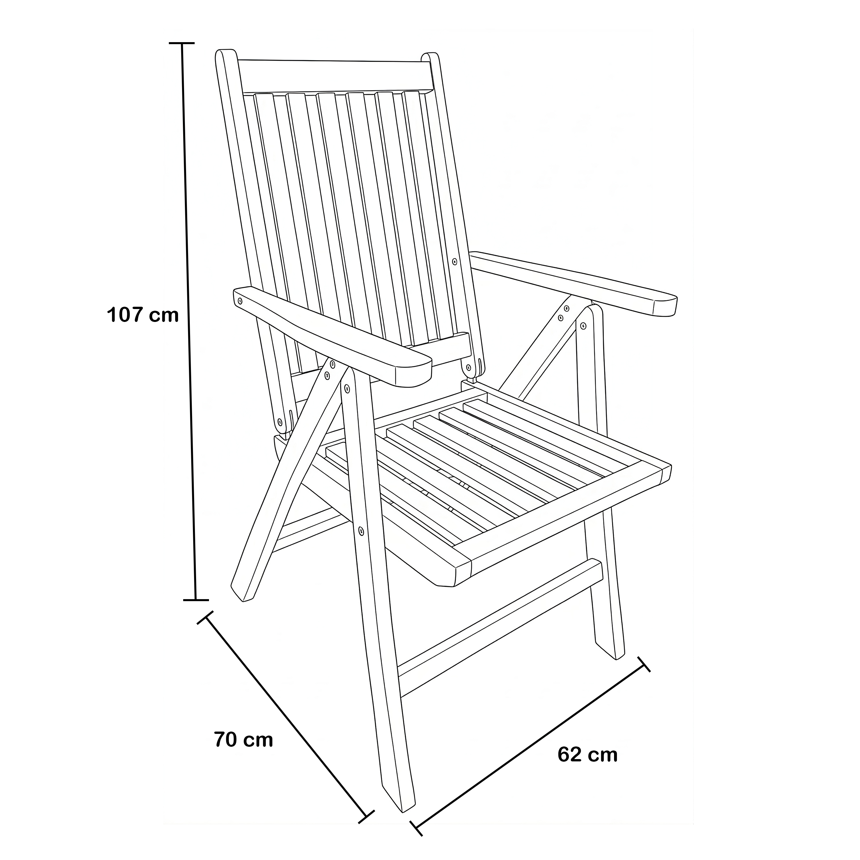 Hani/Nuria 150 cm Tuinset 7-delig Teak