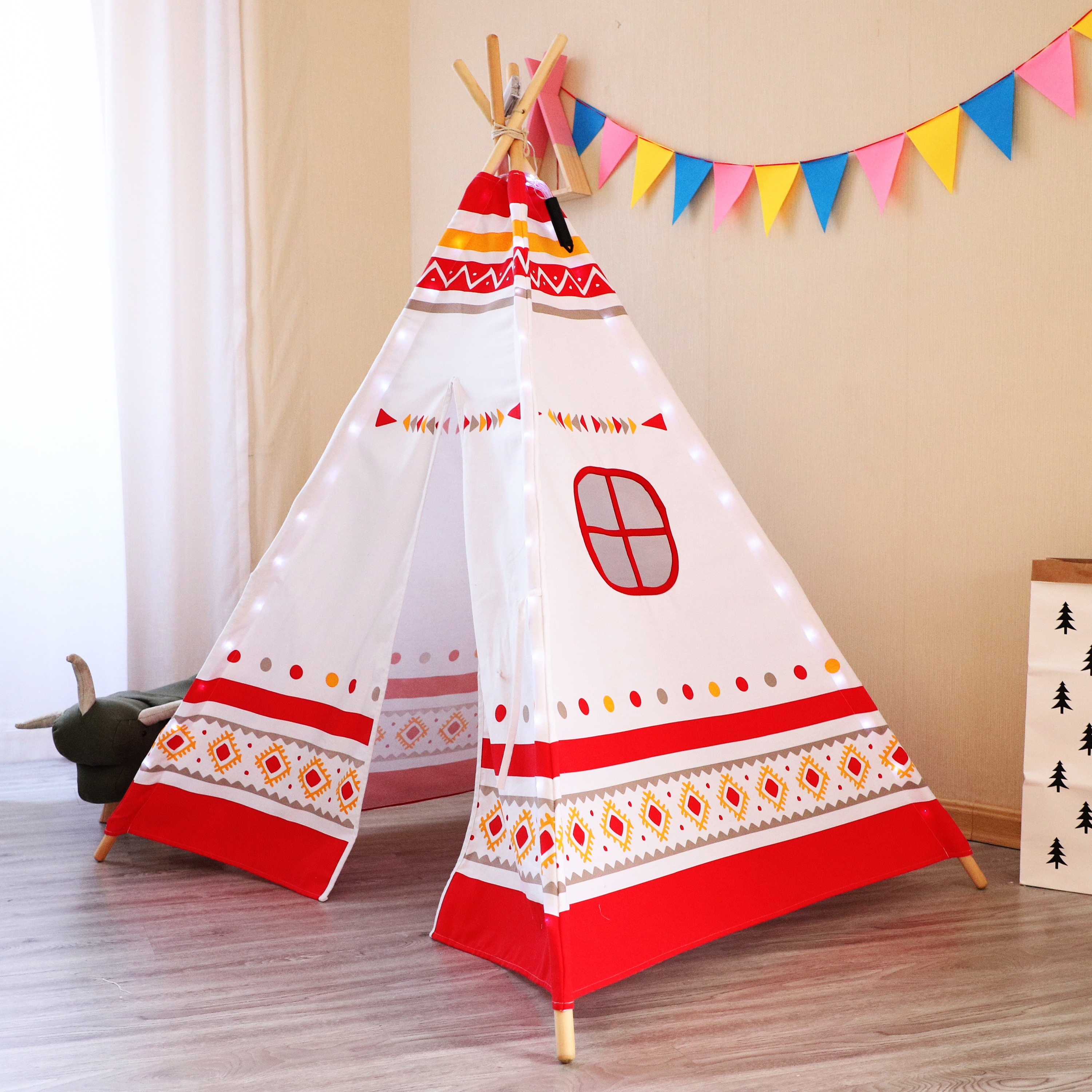 LED Teepee Tent Red / white LED Teepee Tent Red / white