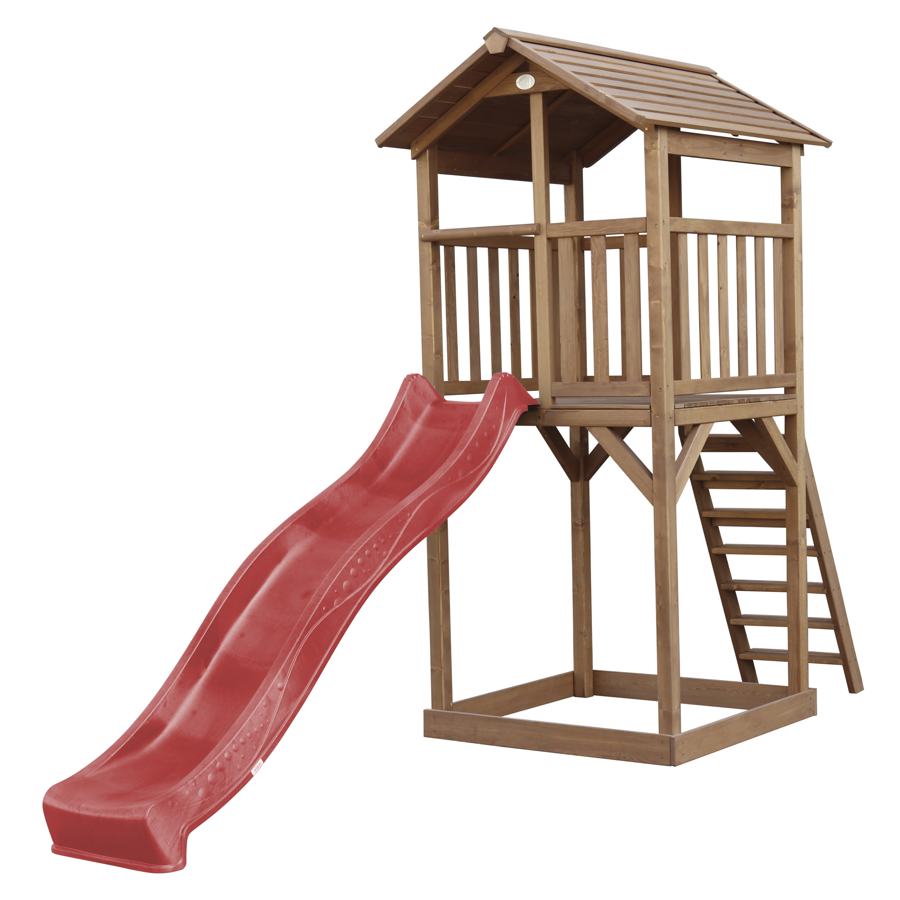 Beach Tower Speeltoren Bruin - Rode Glijbaan