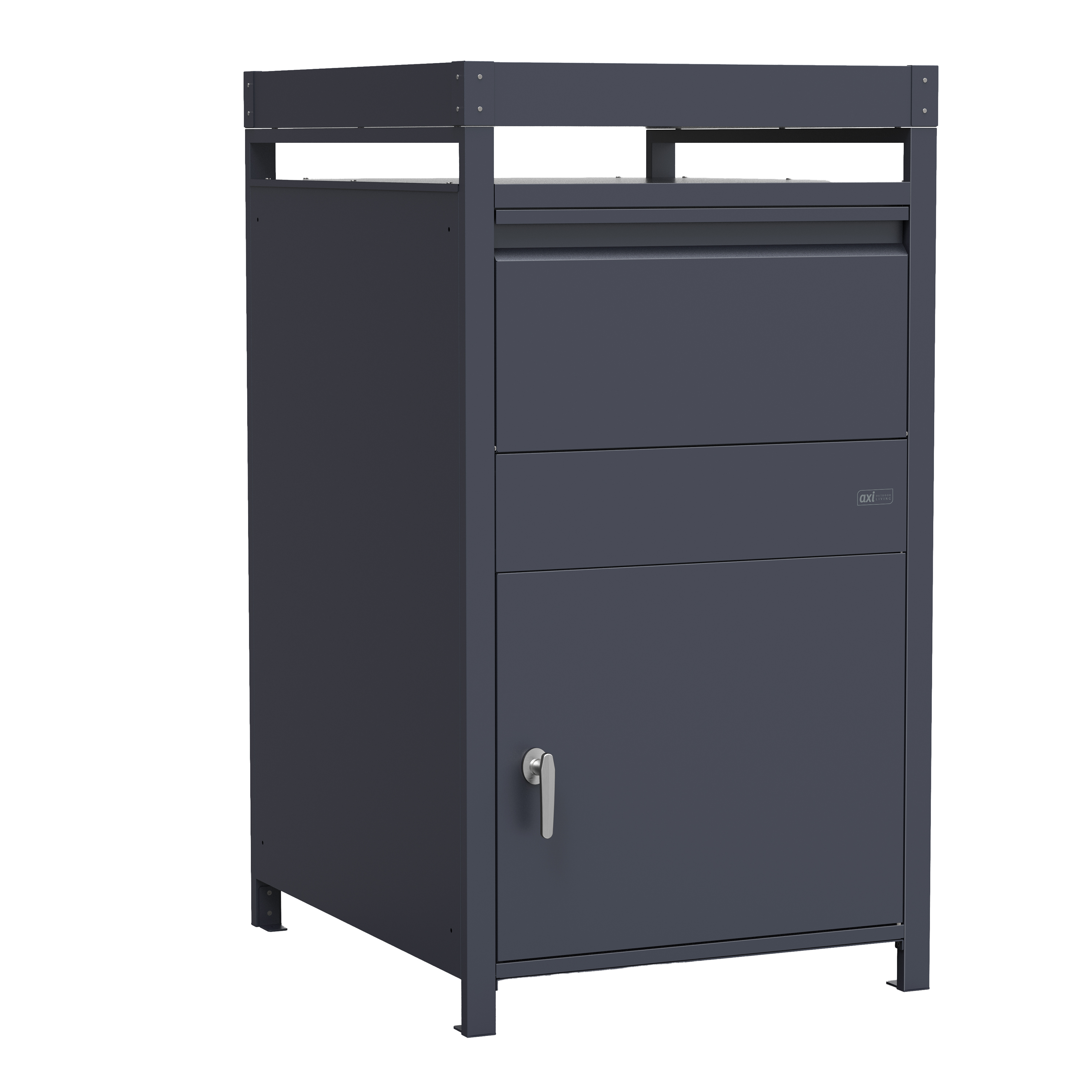 Louis boîte aux lettres pour colis en métal anthracite