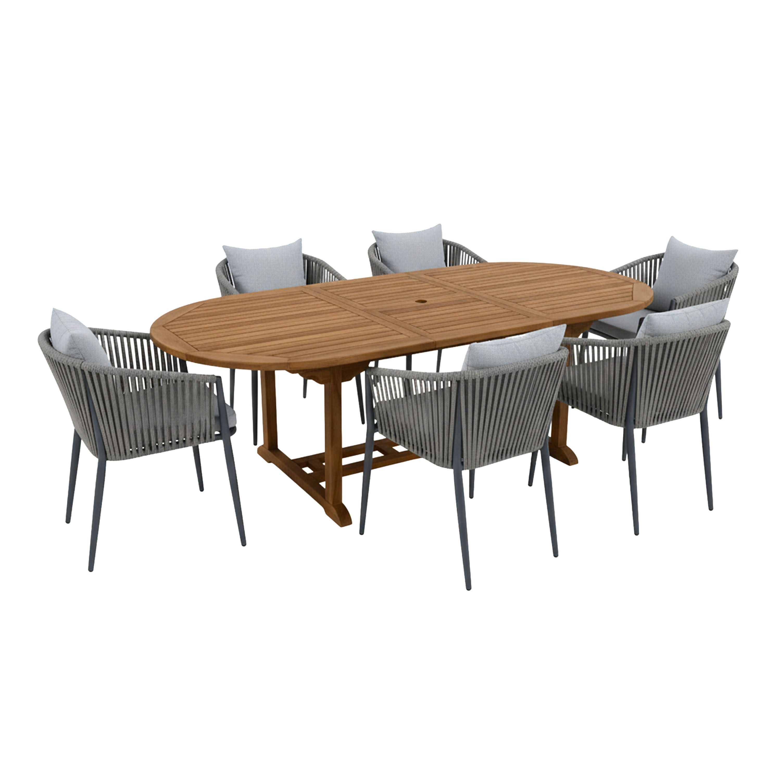 Marzi set - incl. 6 pcs Faye chair - Anthracite