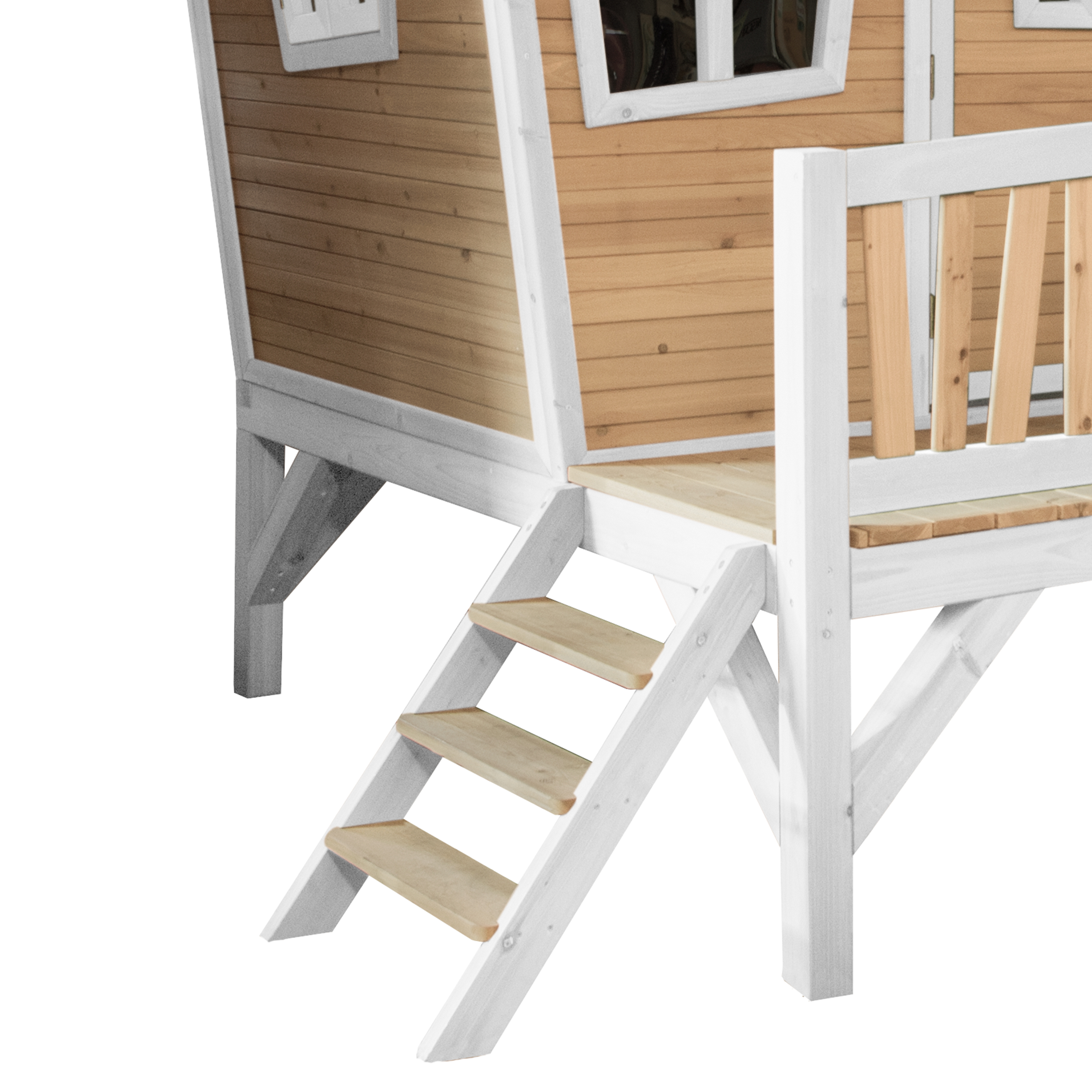Emma Playhouse Brown/White - Blue Slide