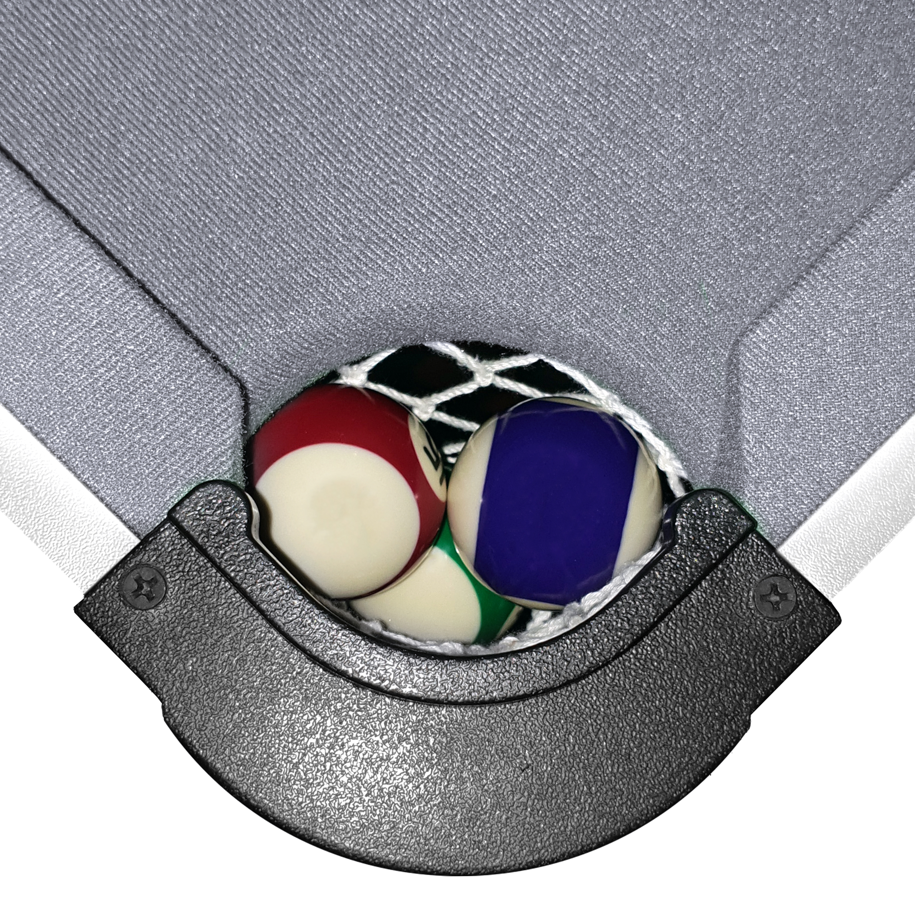 Hustle L folding Pool Table White