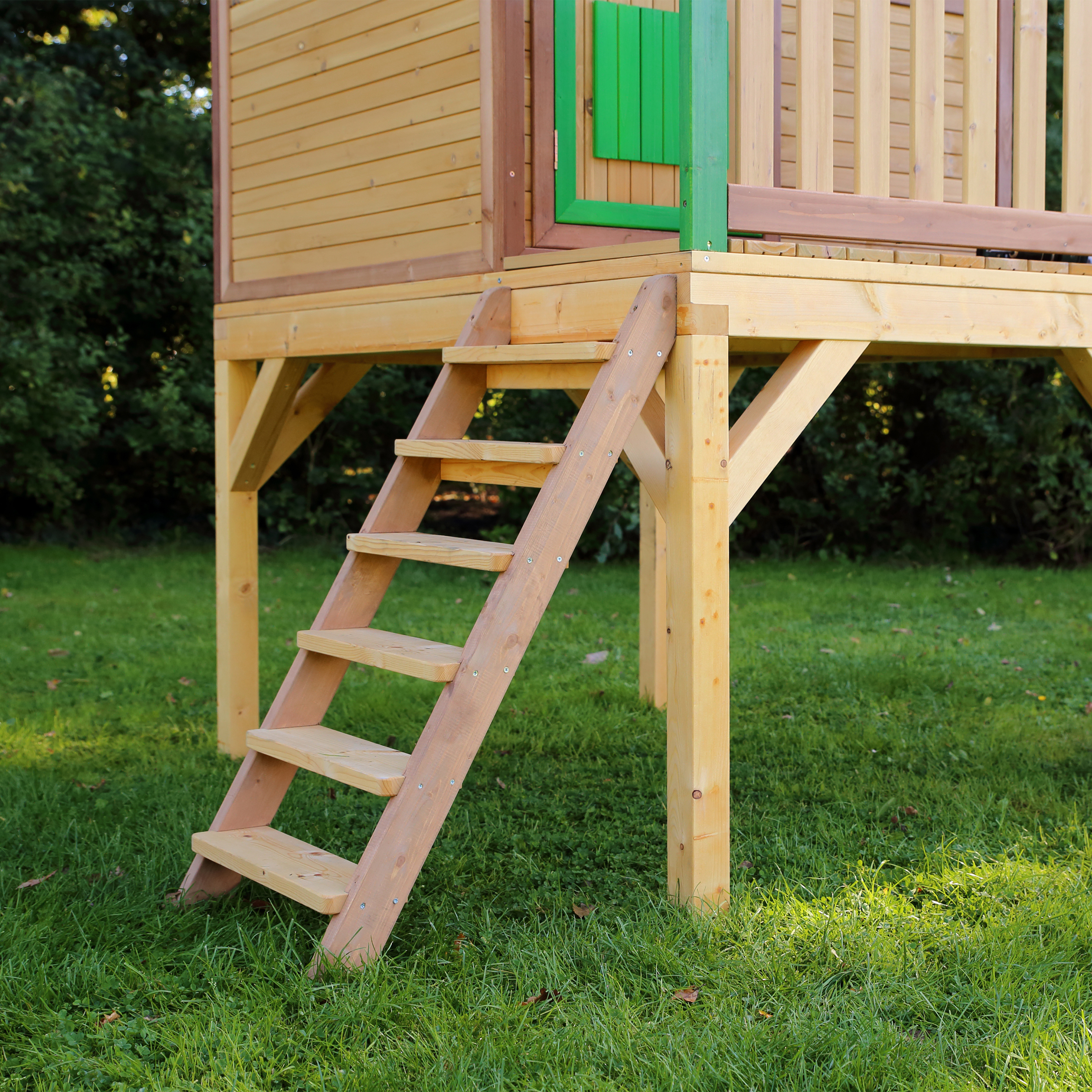 Laura Playhouse Brown/green - Blue Slide