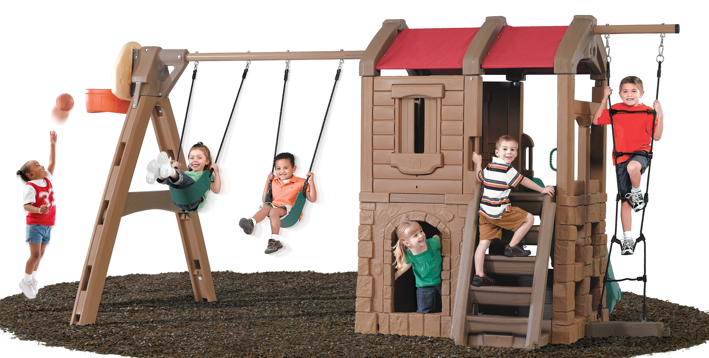 Naturally Playful Adventure Lodge Speelhuis met glijbaan