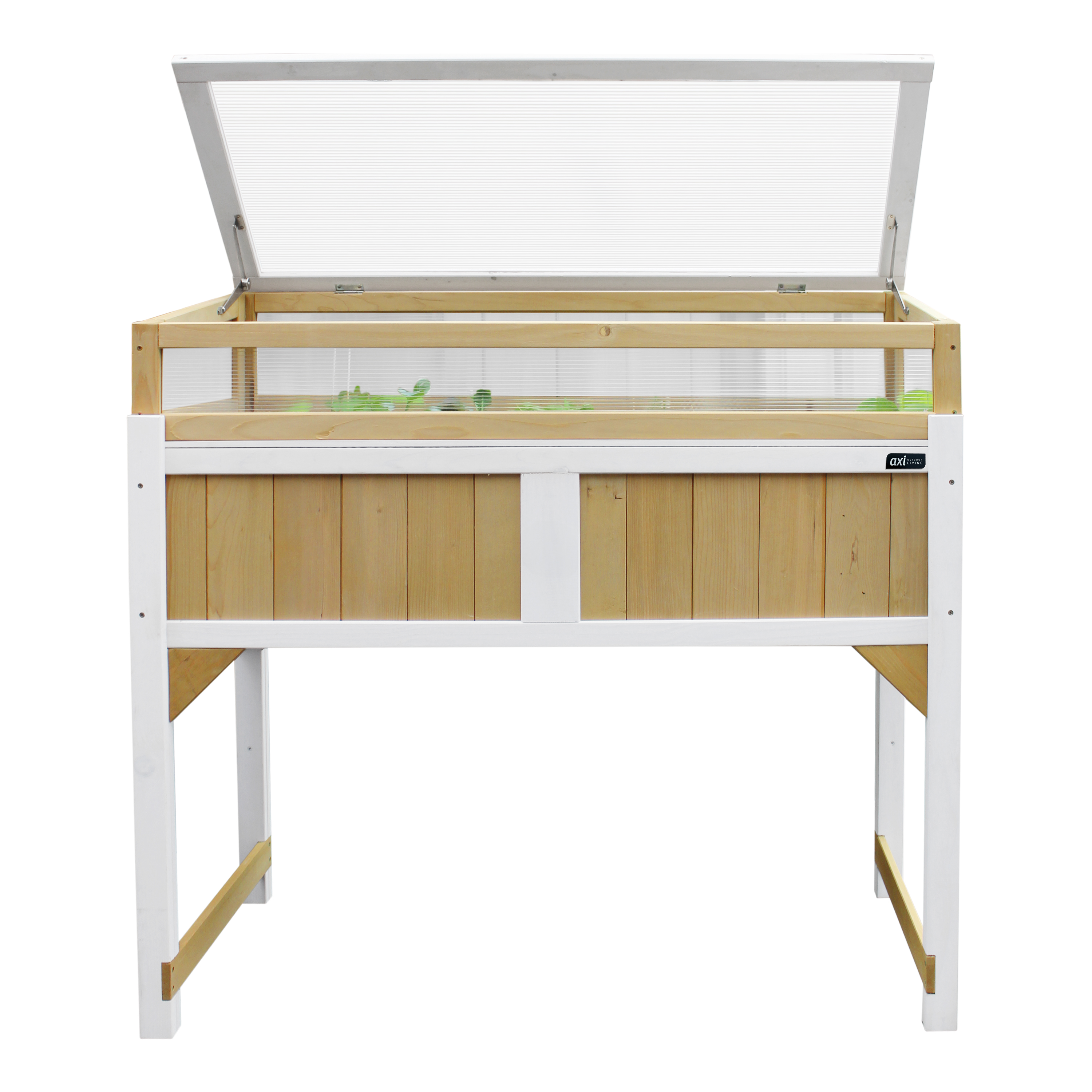 Kweektafel met broeikas en gronddoek Bruin/wit