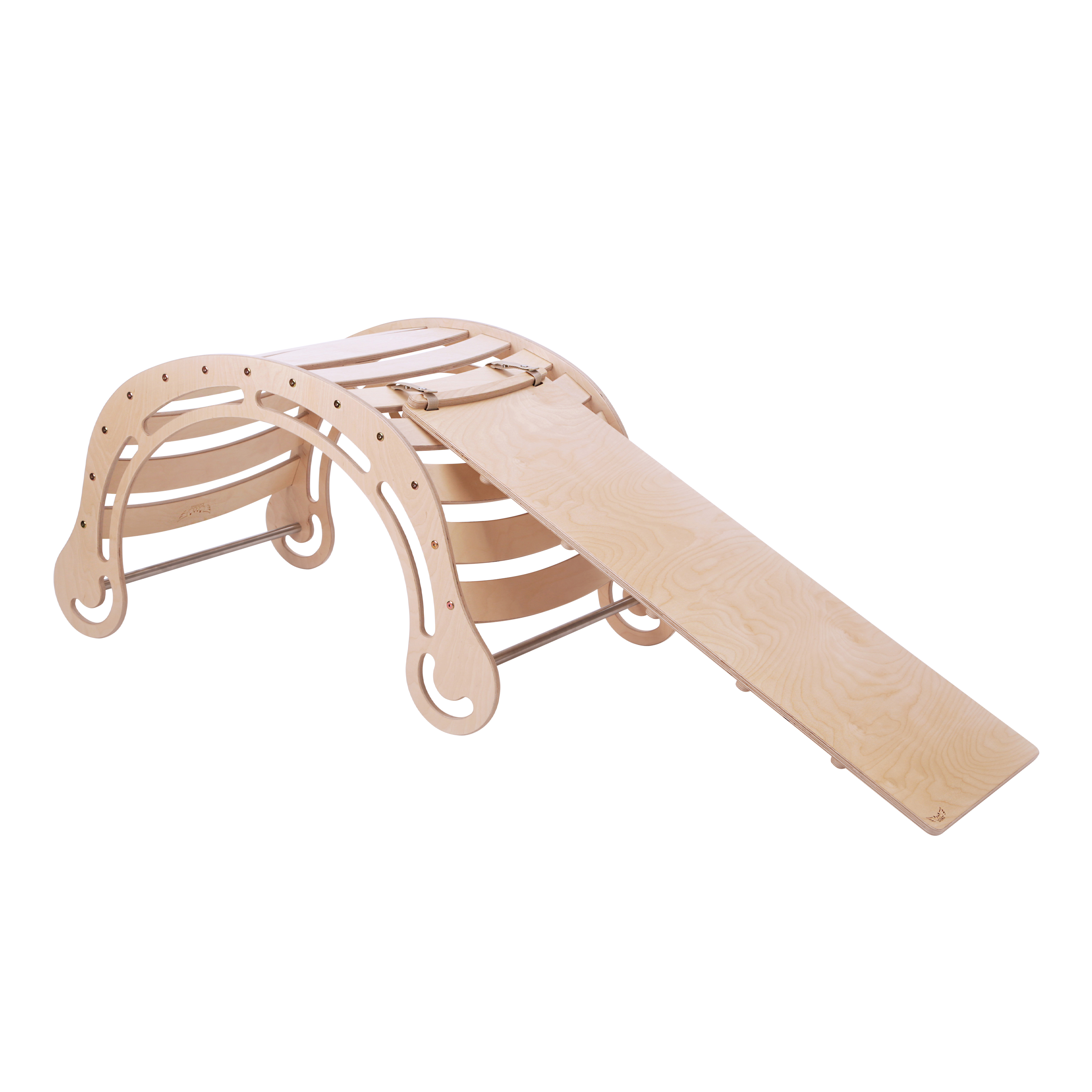 Bascule XXL en bois avec mur d'escalade Naturel Bascule XXL en bois avec mur d'escalade Naturel