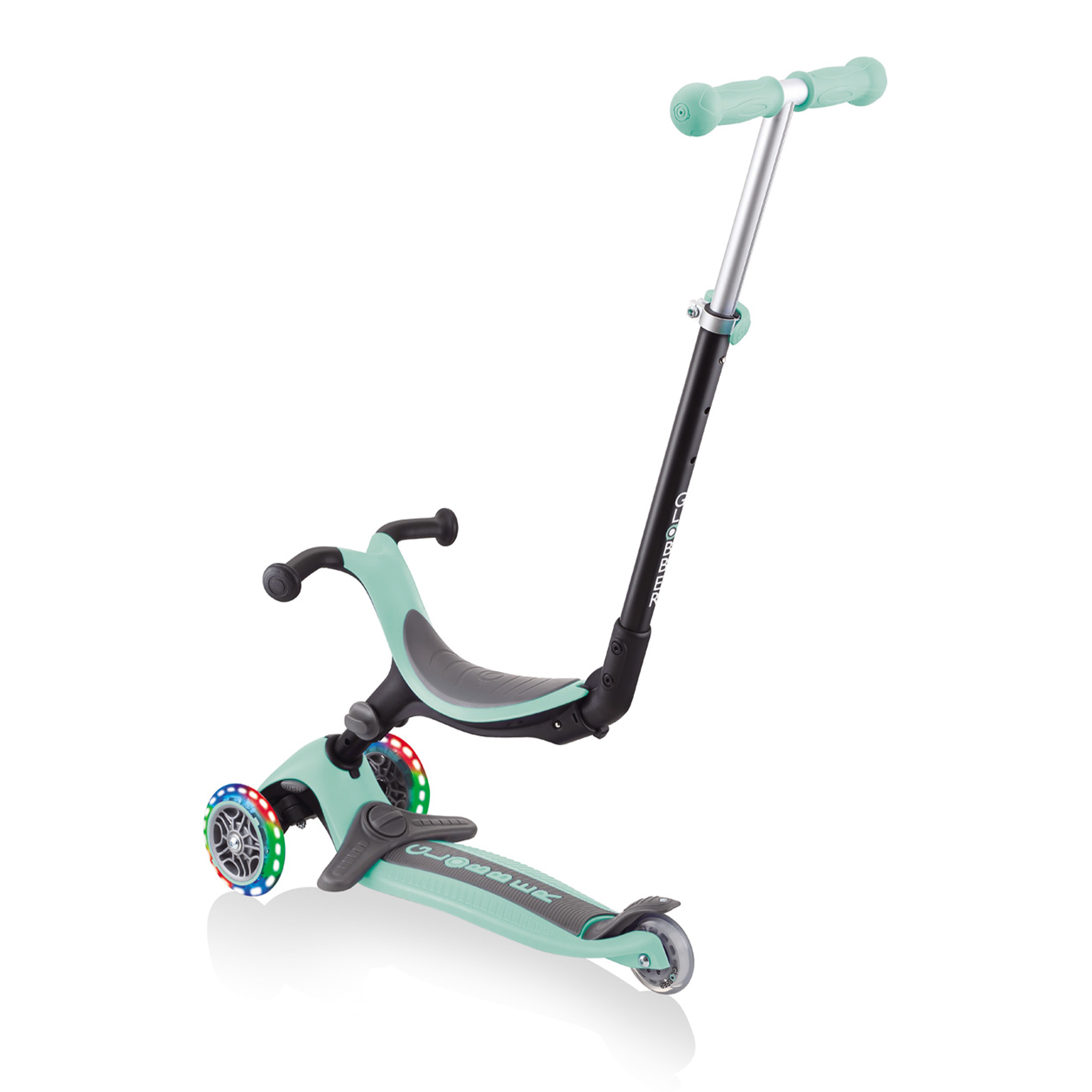 Go Up Foldable Plus Lights 3-in-1 Scooter Pastel Mint