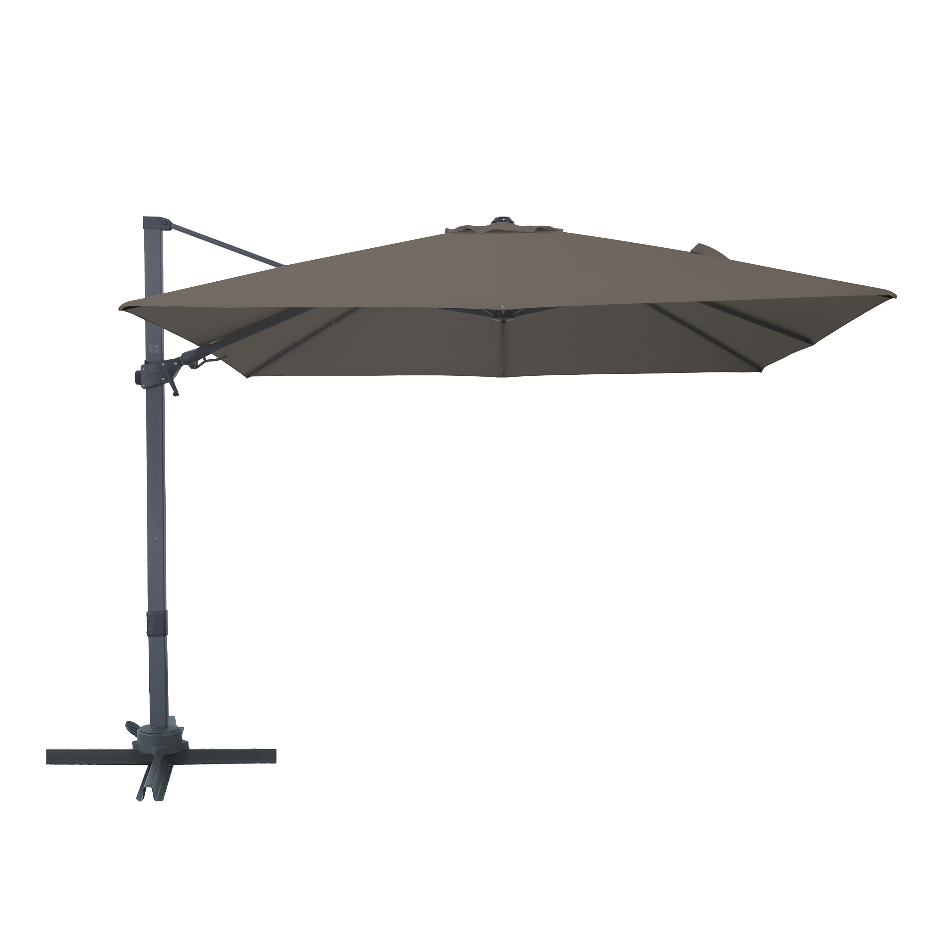 Alina Floating Parasol 300x300 Anthracite/Taupe