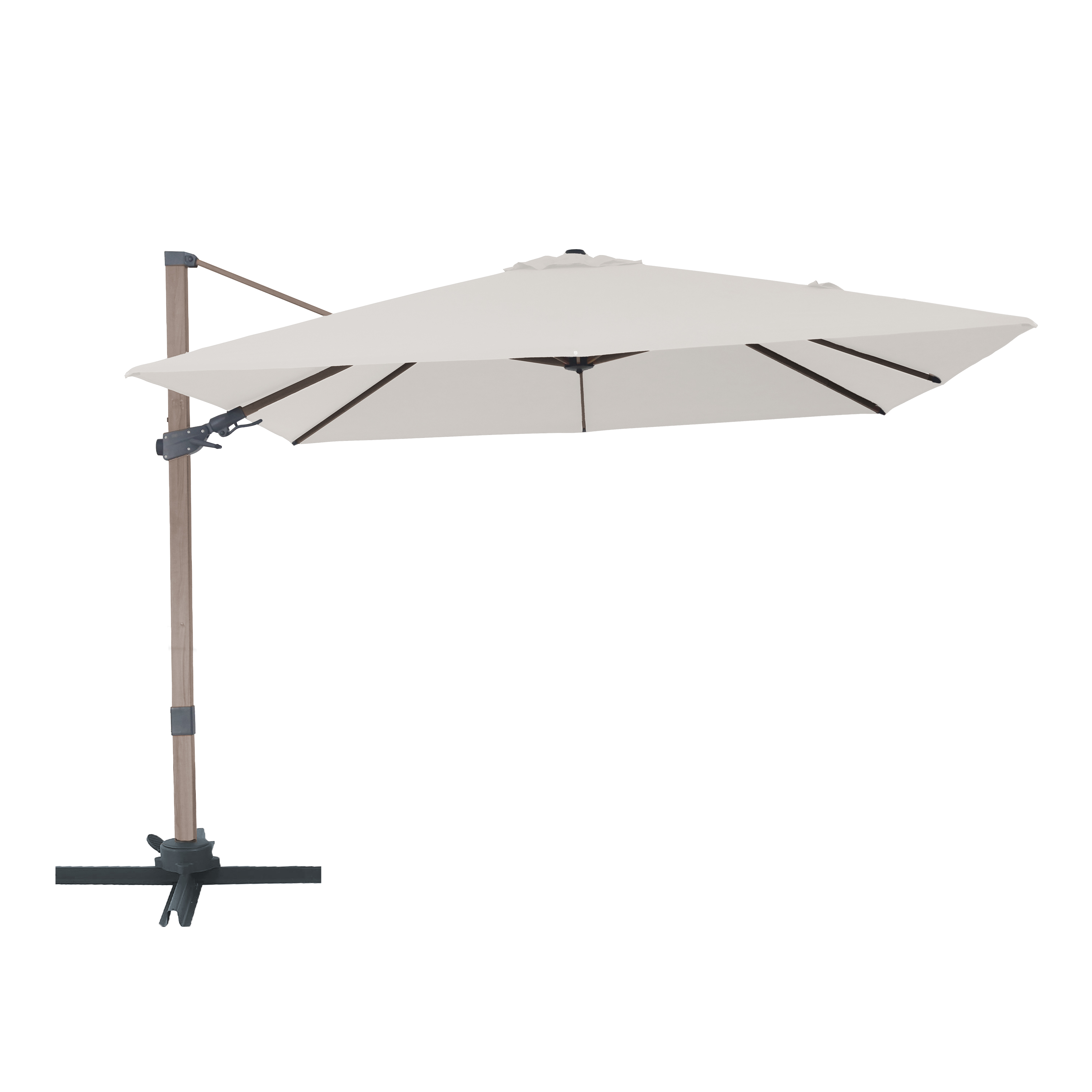 Alina Floating Parasol 300x300 Oak Look/Beige