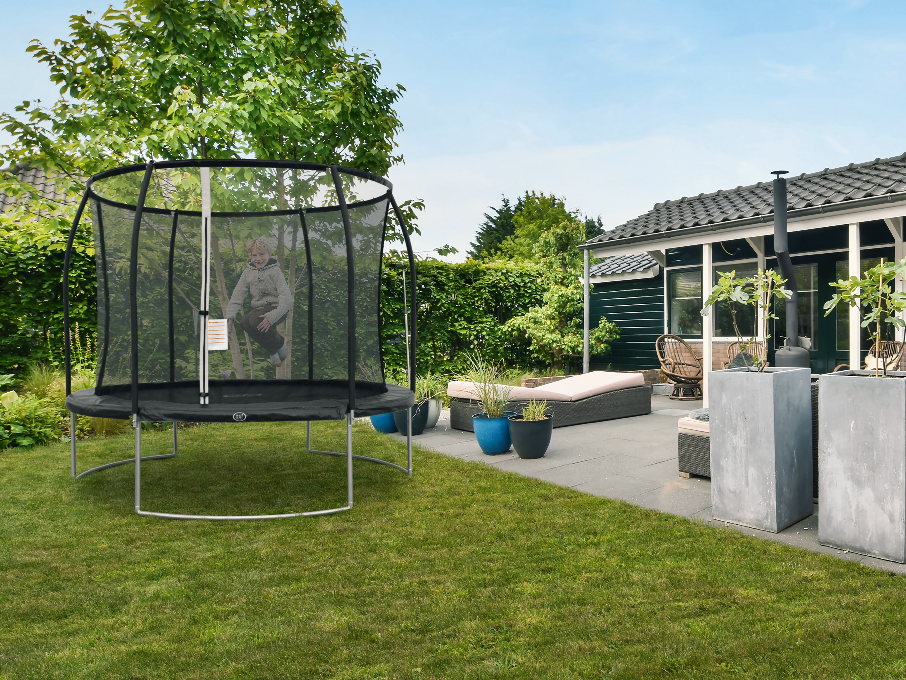 Boston Trampoline 10ft - Inground & onground - Zwart