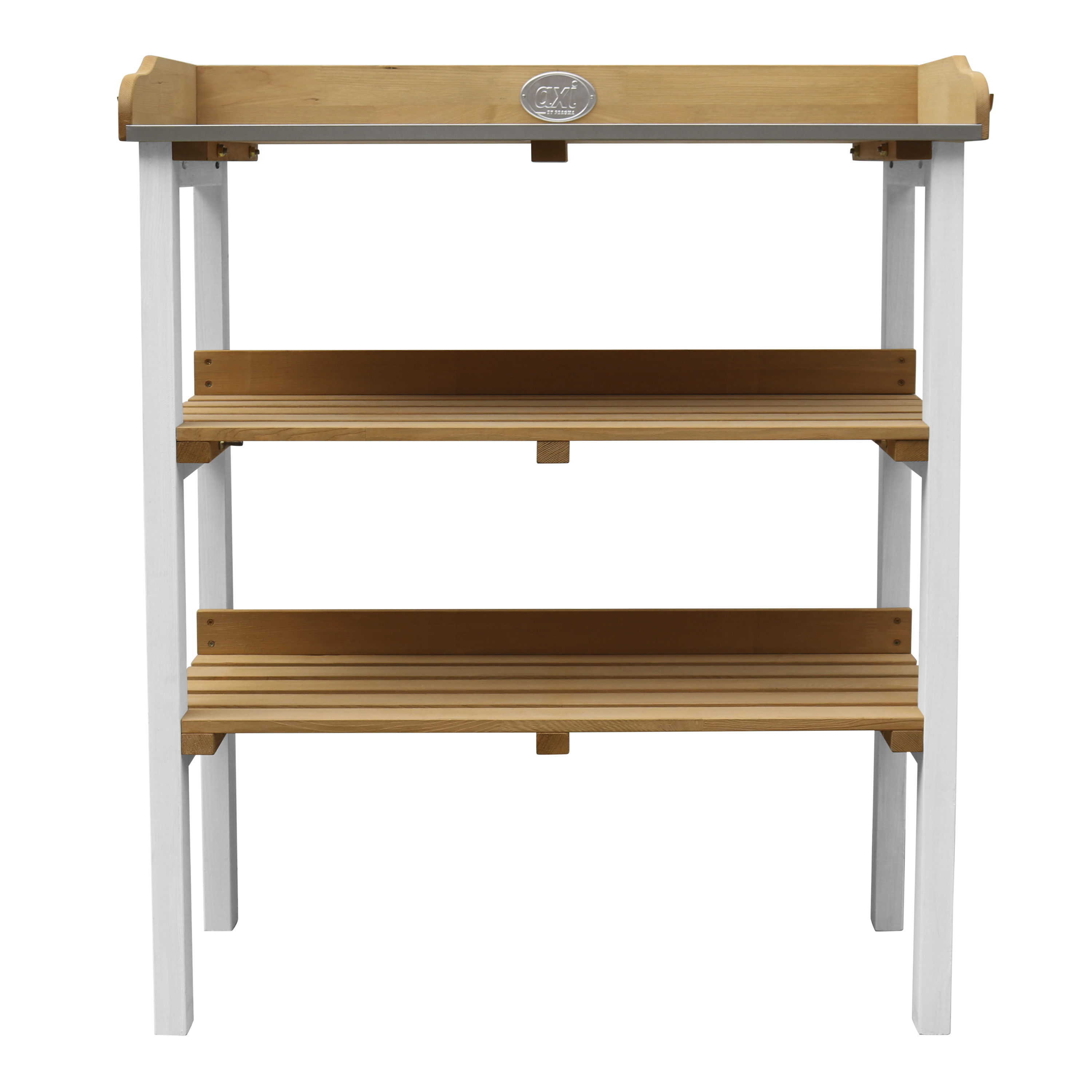 Oppottafel met opbergplanken Bruin/wit