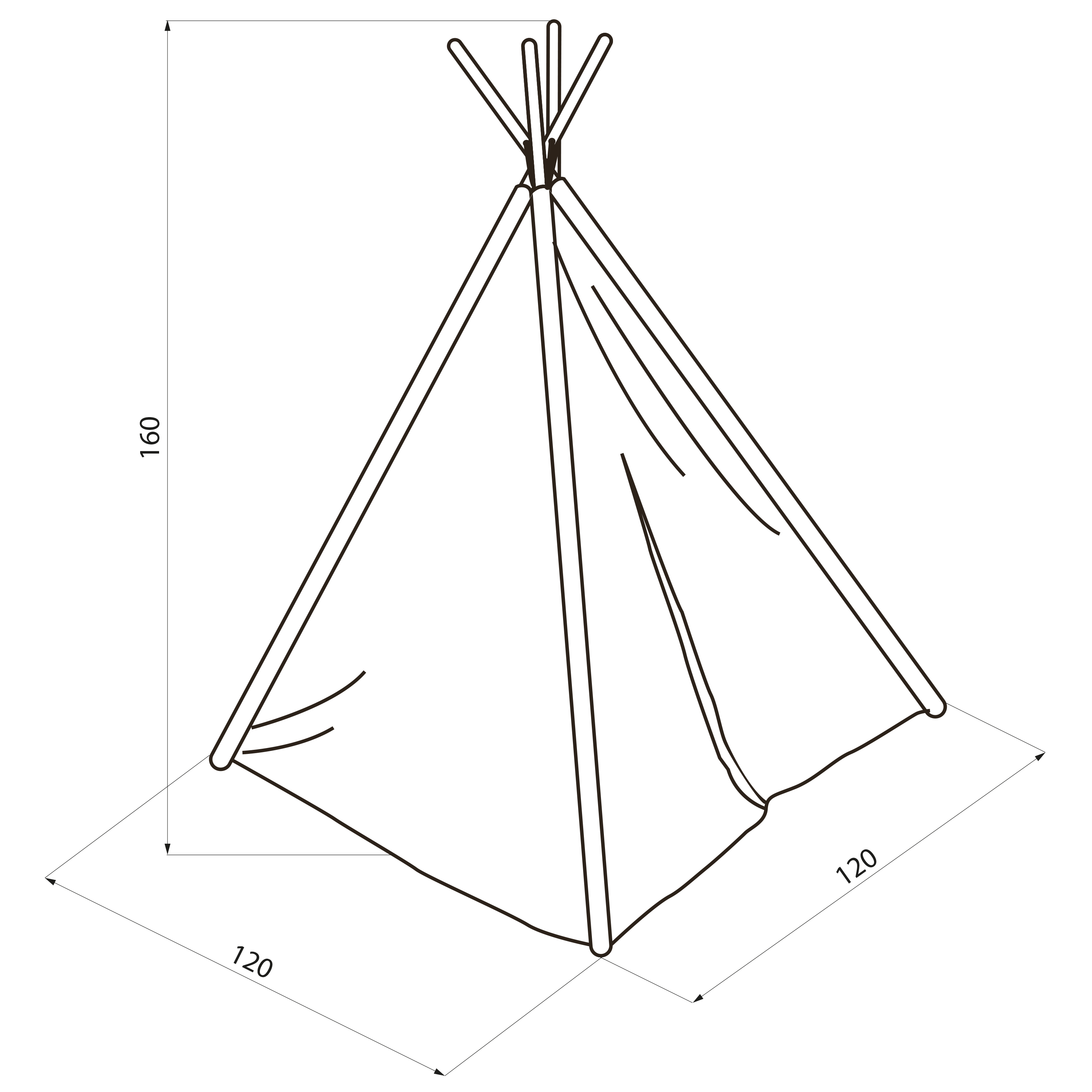 LED Teepee Tent Red / white LED Teepee Tent Red / white