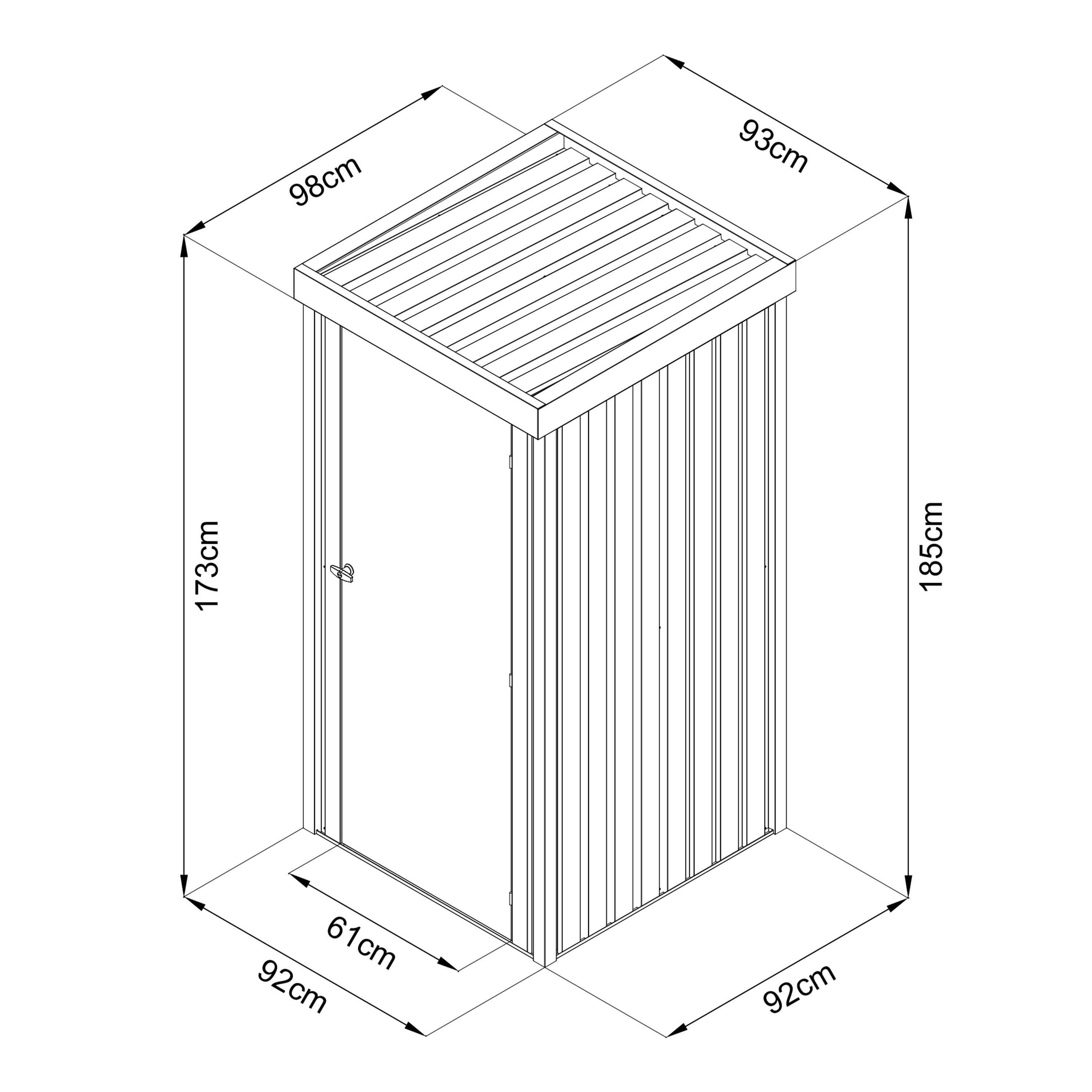 Hector Premium Metal Garden Cabinet 1300L Anthracite