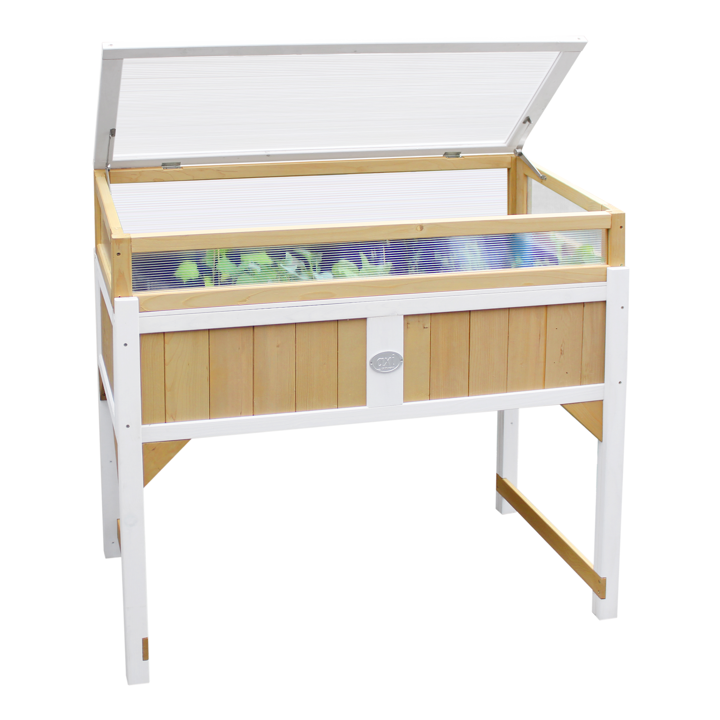 Kweektafel met broeikas en gronddoek Bruin/wit