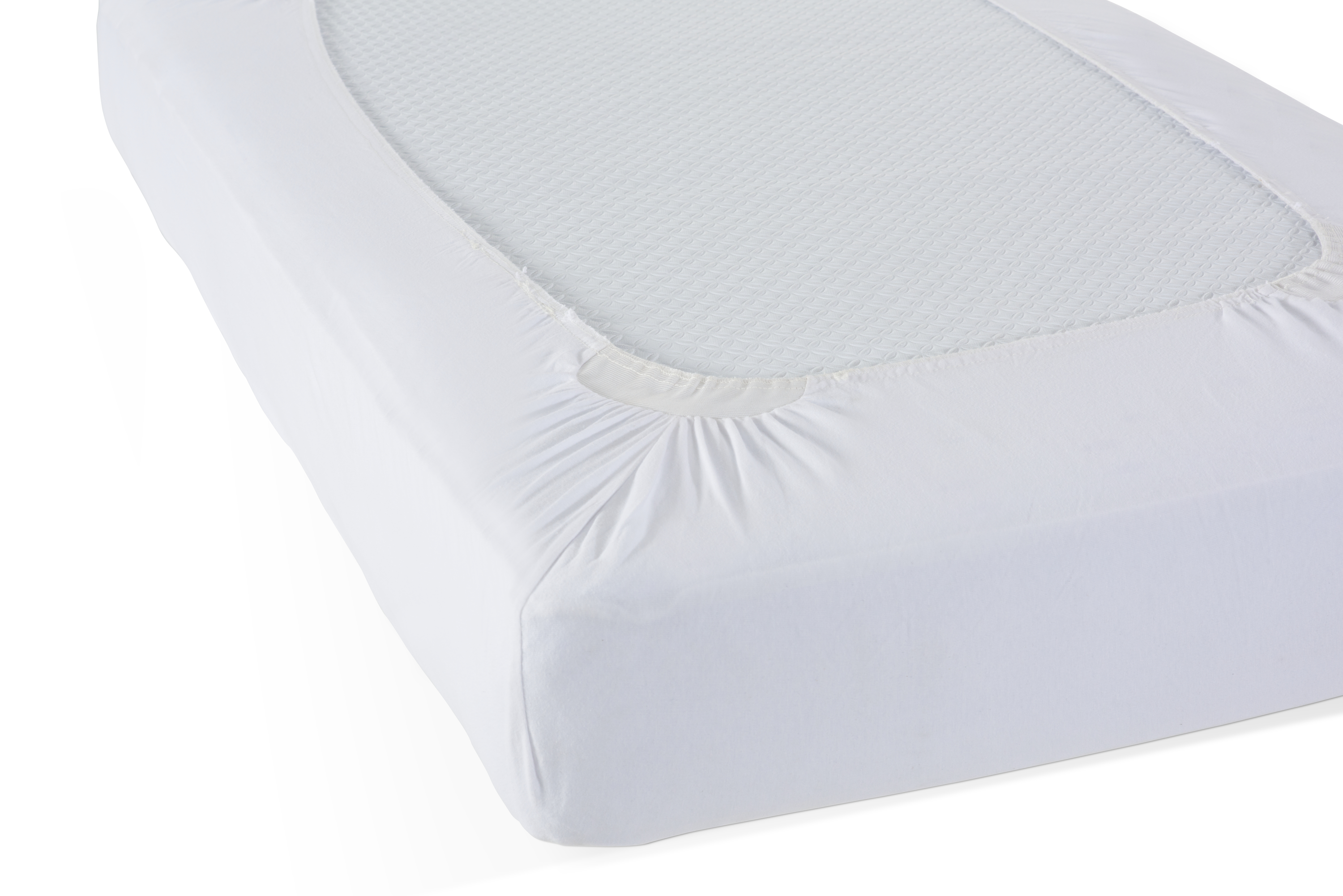 SafeFit Elastic Compact Sheets, White, 6-pack