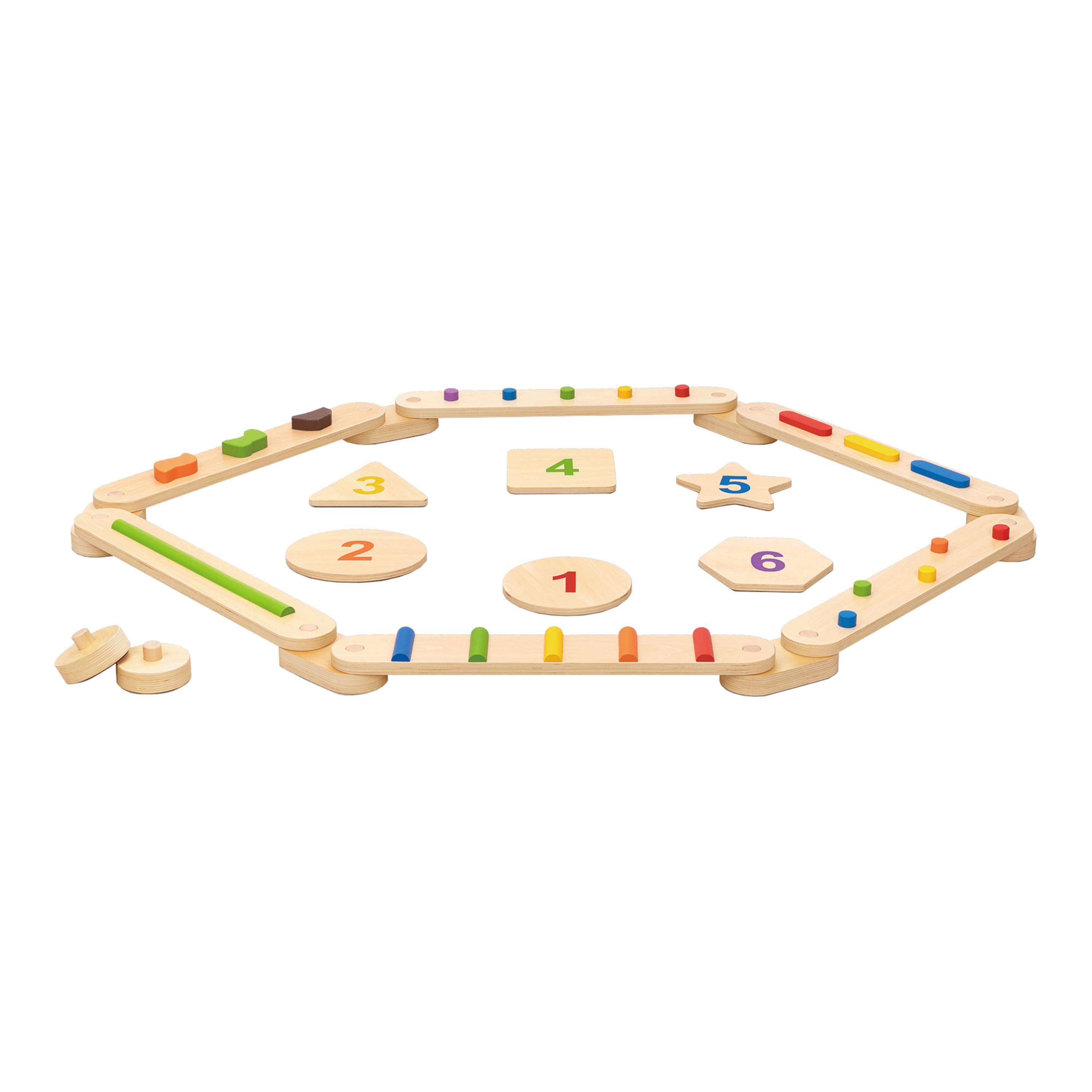 Houten Evenwichtsbalk en Balanceerstenen