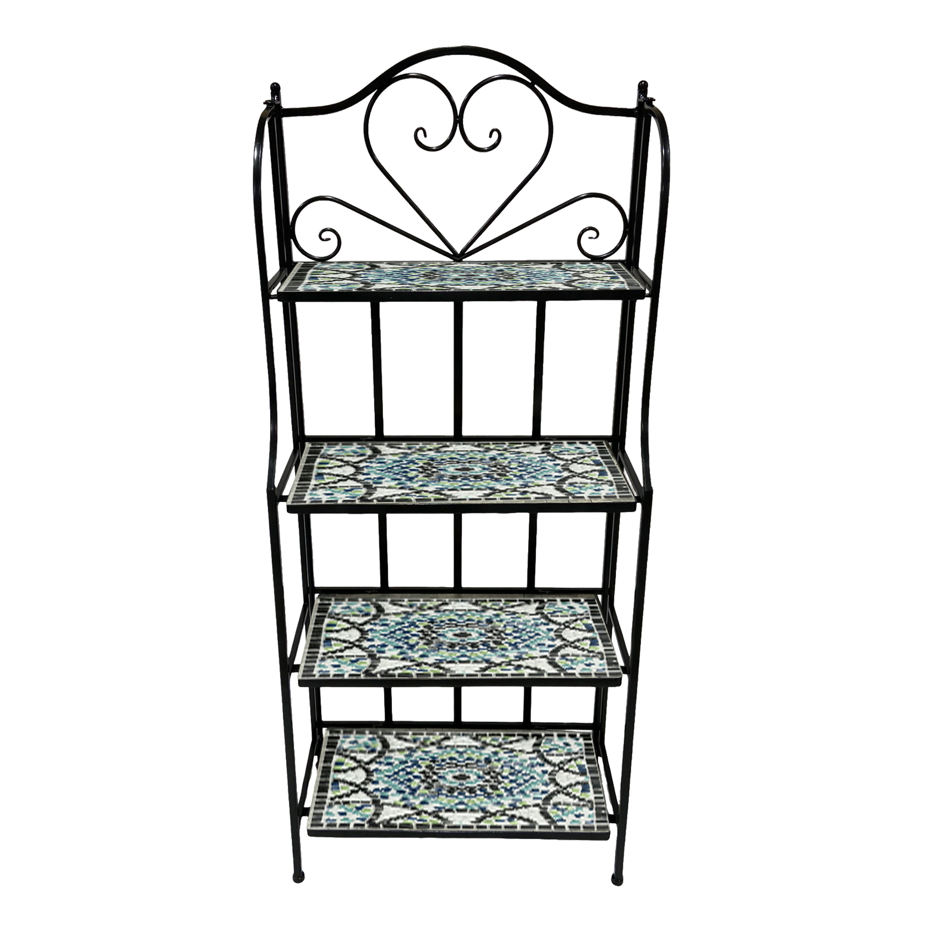 Cleo Metall Blumenregal Mosaik Mehrfarbig