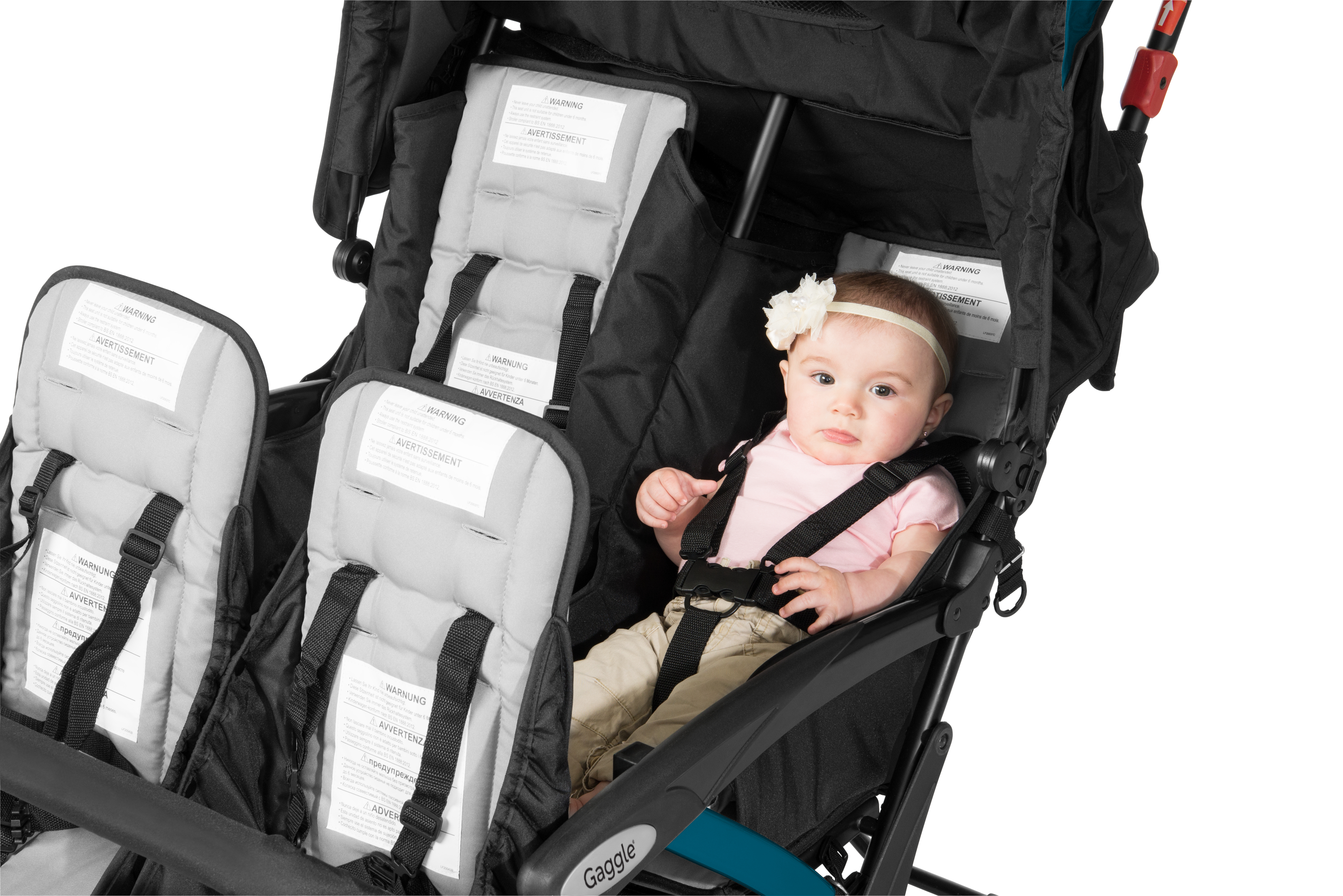Compass 4x4 Quad Kinderwagen für 4 Kinder Türkis Compass 4x4 Quad Kinderwagen für 4 Kinder Türkis
