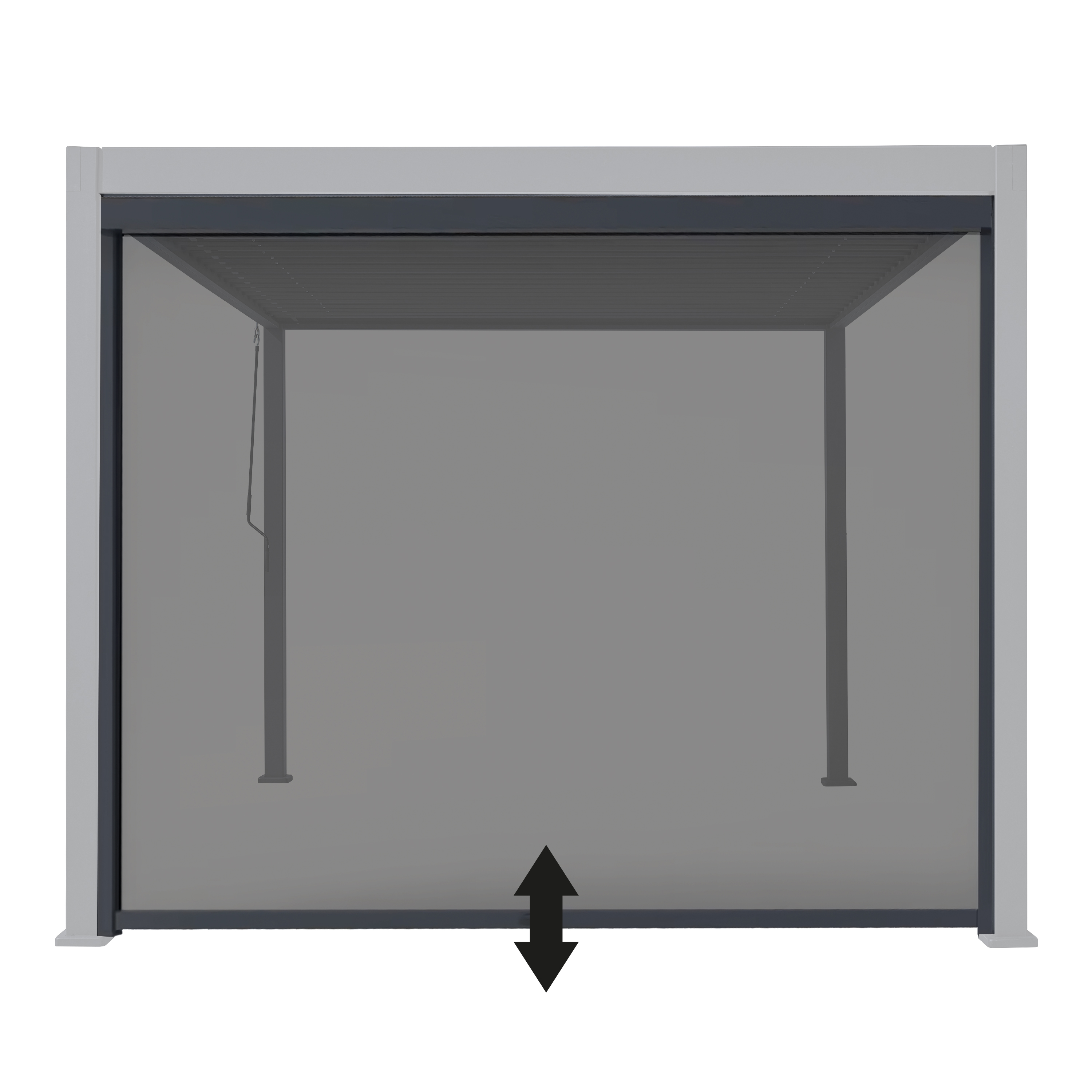Raya Pergola Screen 3 m Antraciet/zwart