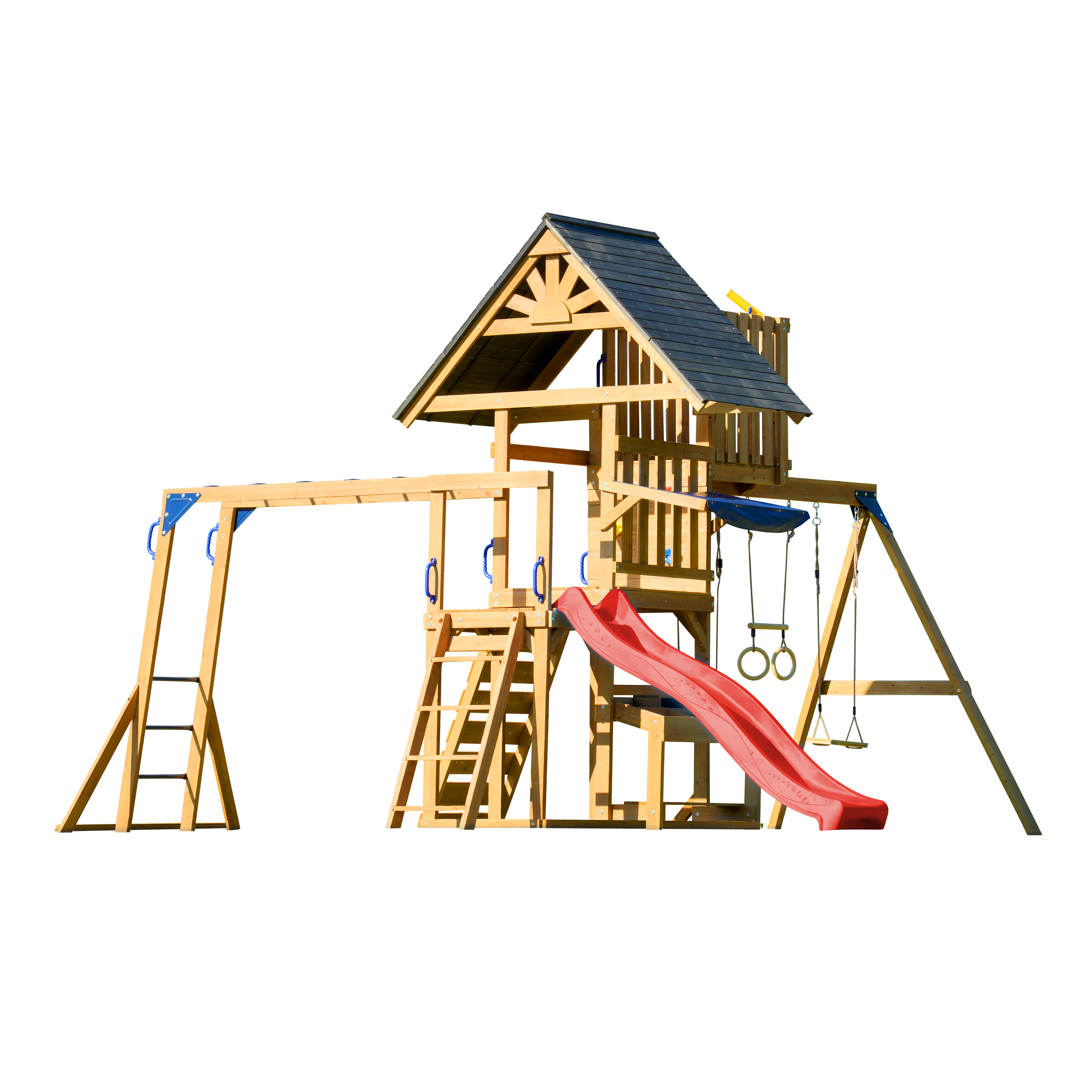 Mitch Speeltoestel met Dubbele Schommel – Rode Glijbaan