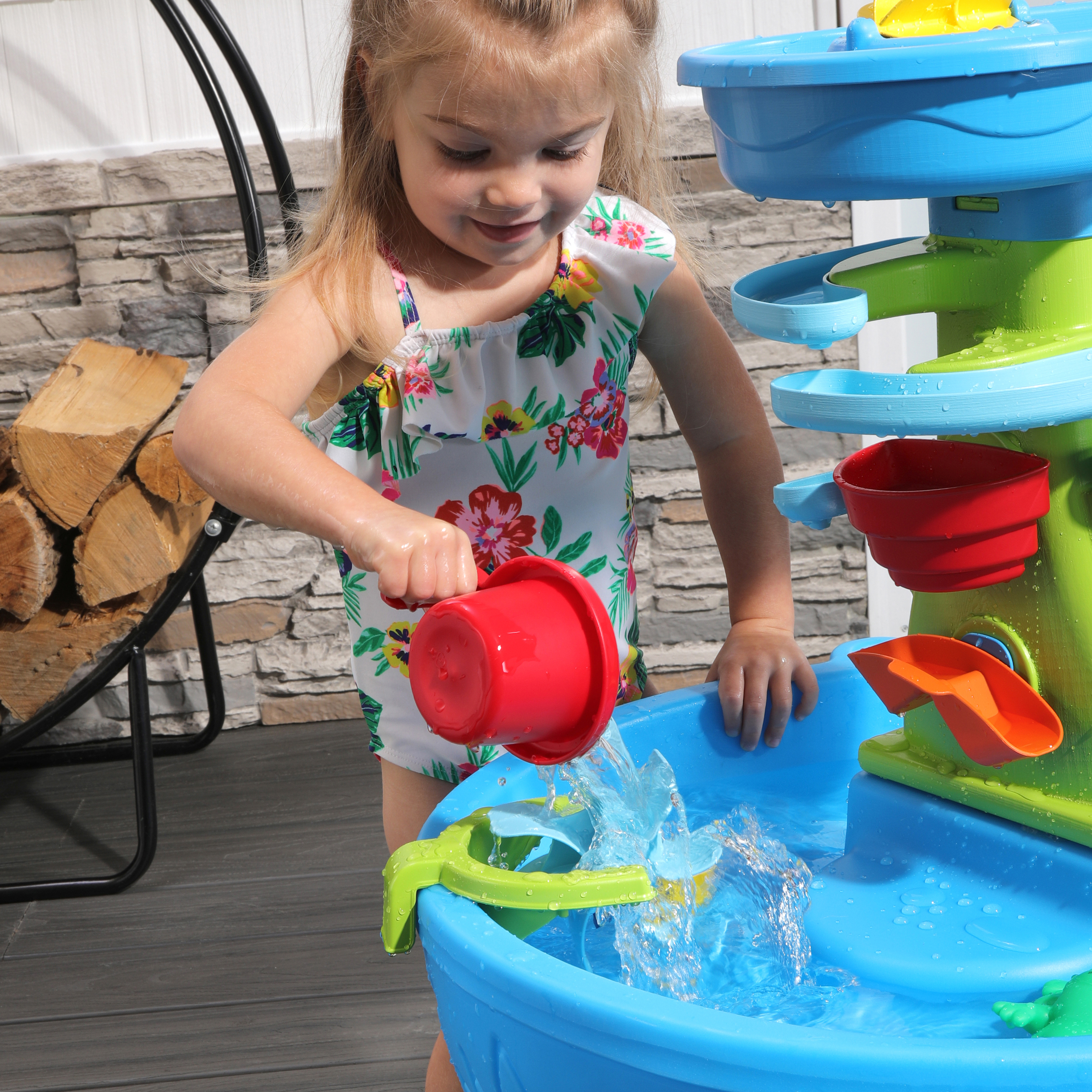 Double Showers Splash Water Table