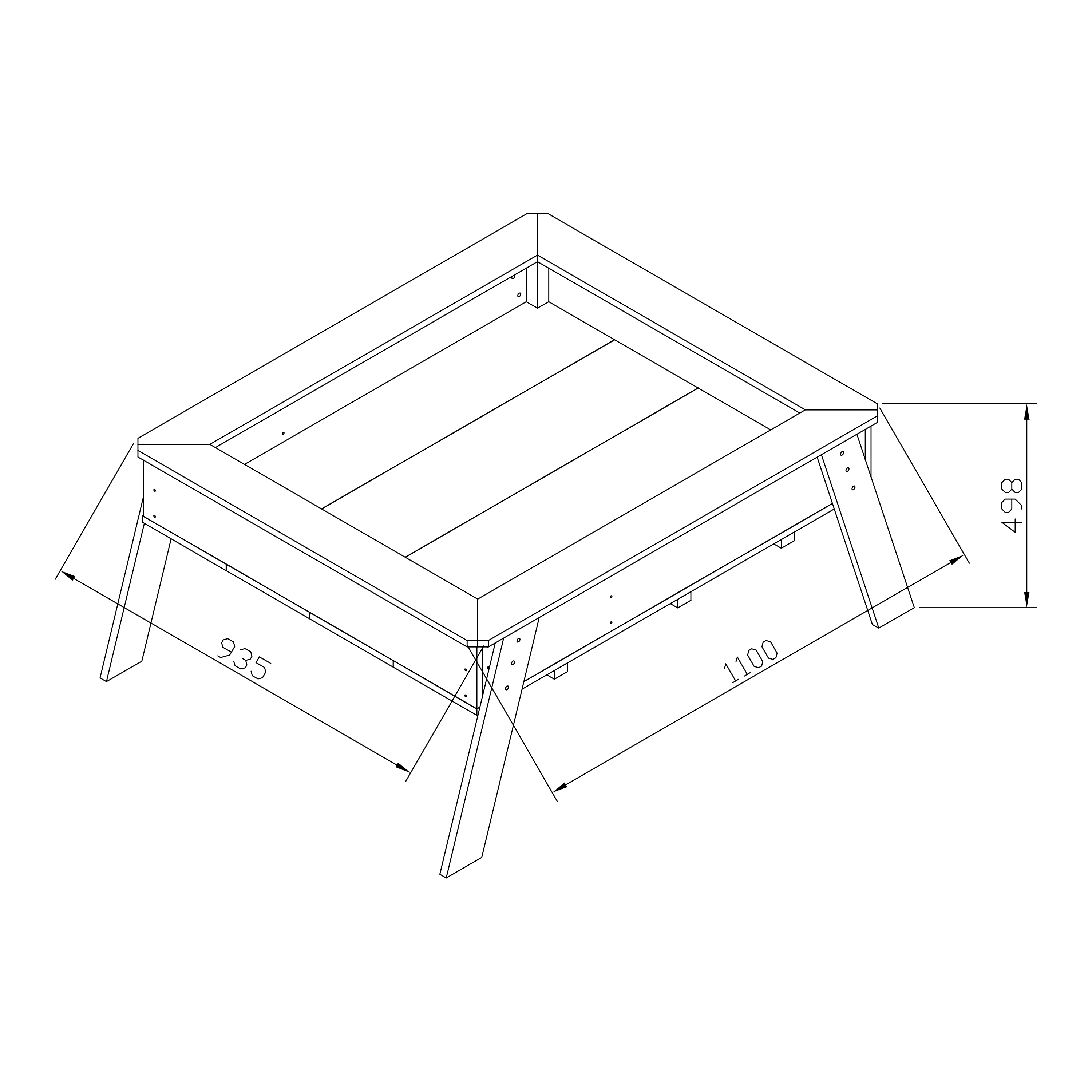 Linda Sand & Growing Table Brown/White Linda Sand & Growing Table Brown/White