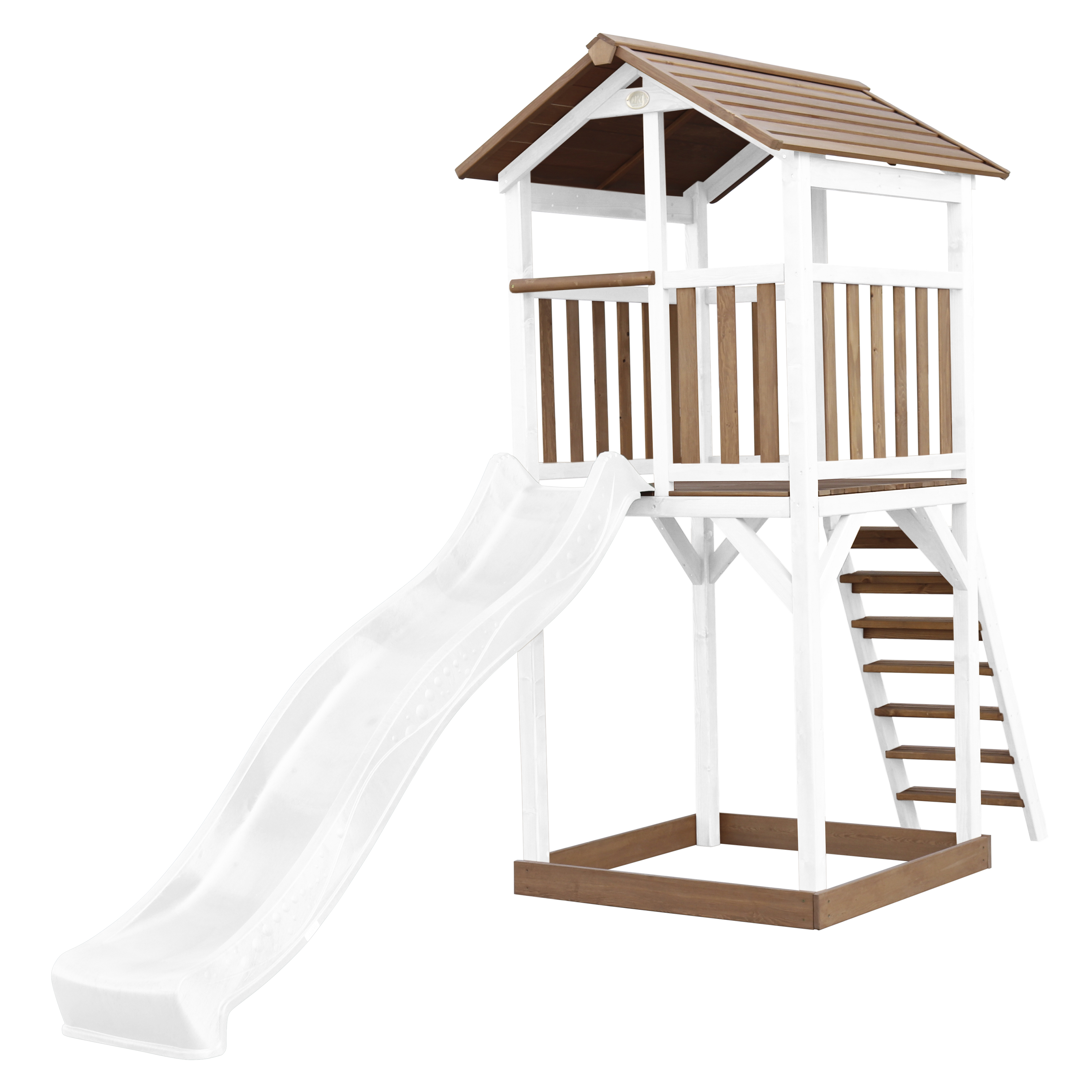 Beach Tower Speeltoren Bruin/wit - Witte Glijbaan