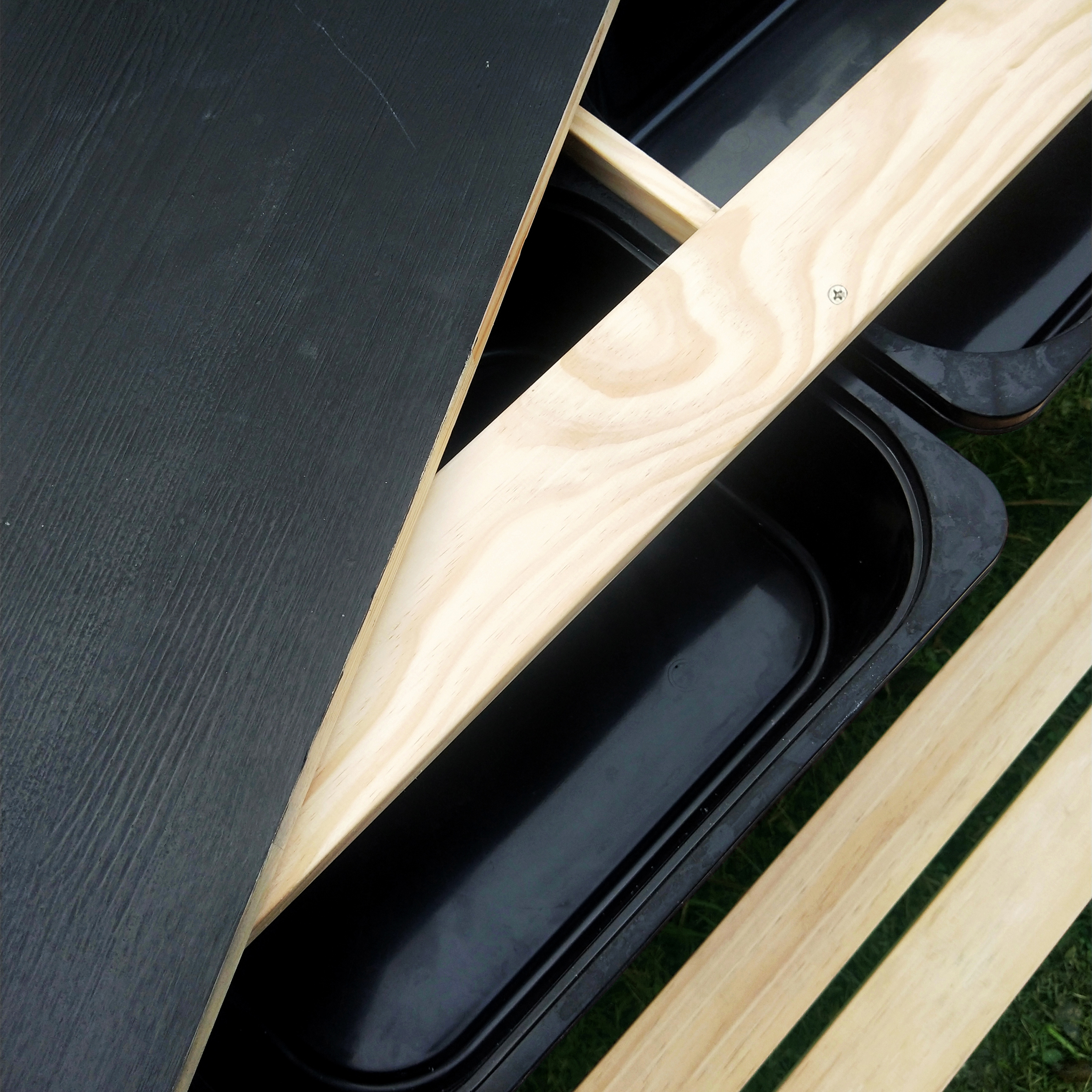 Dual Top 2.0 Sand & Water Picnic Table with Black Bins - Lim Dual Top 2.0 Sand & Water Picnic Table with Black Bins - Lim