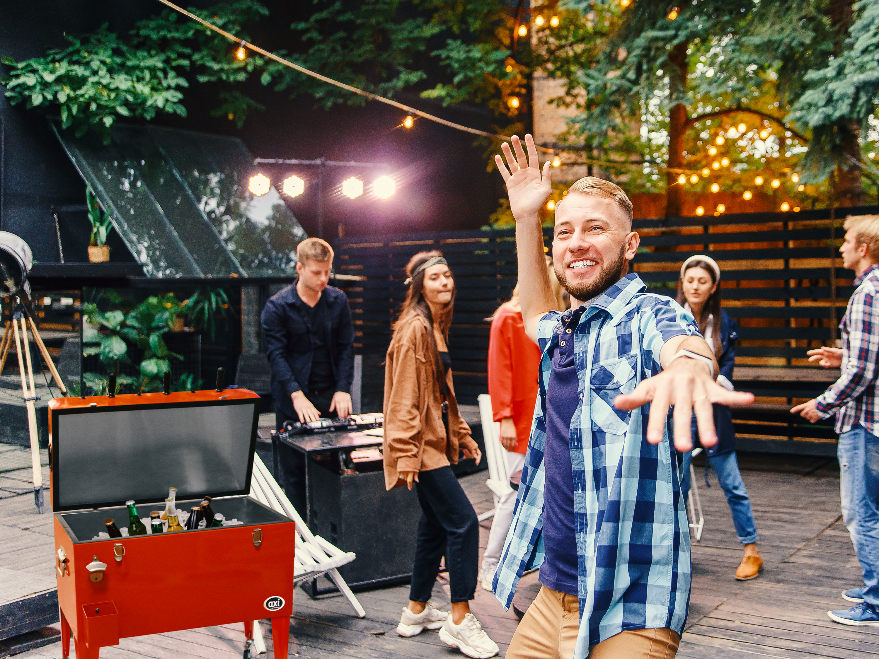 Cooler met Tafelvoetbal Rood