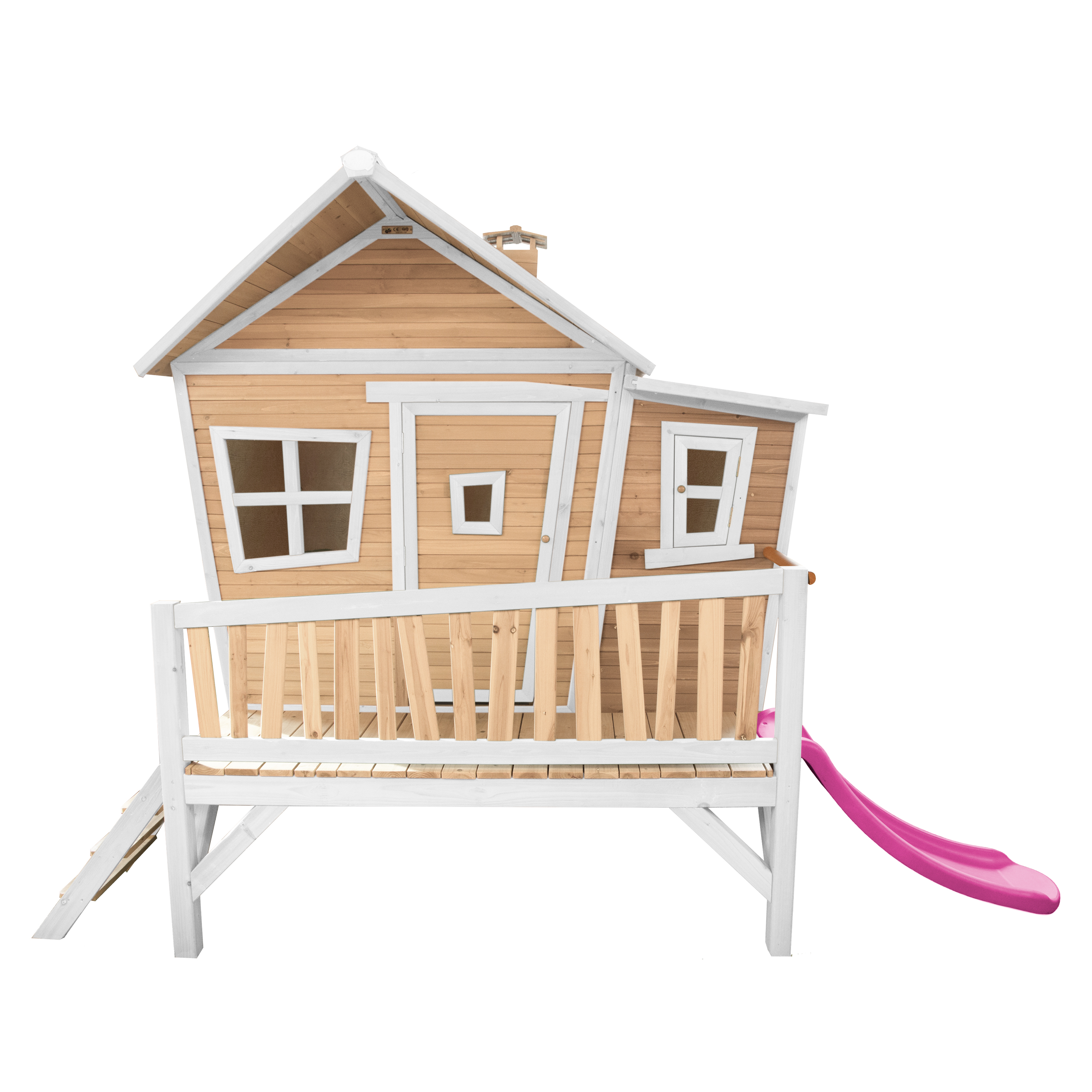 Emma Playhouse Brown/White - Purple Slide