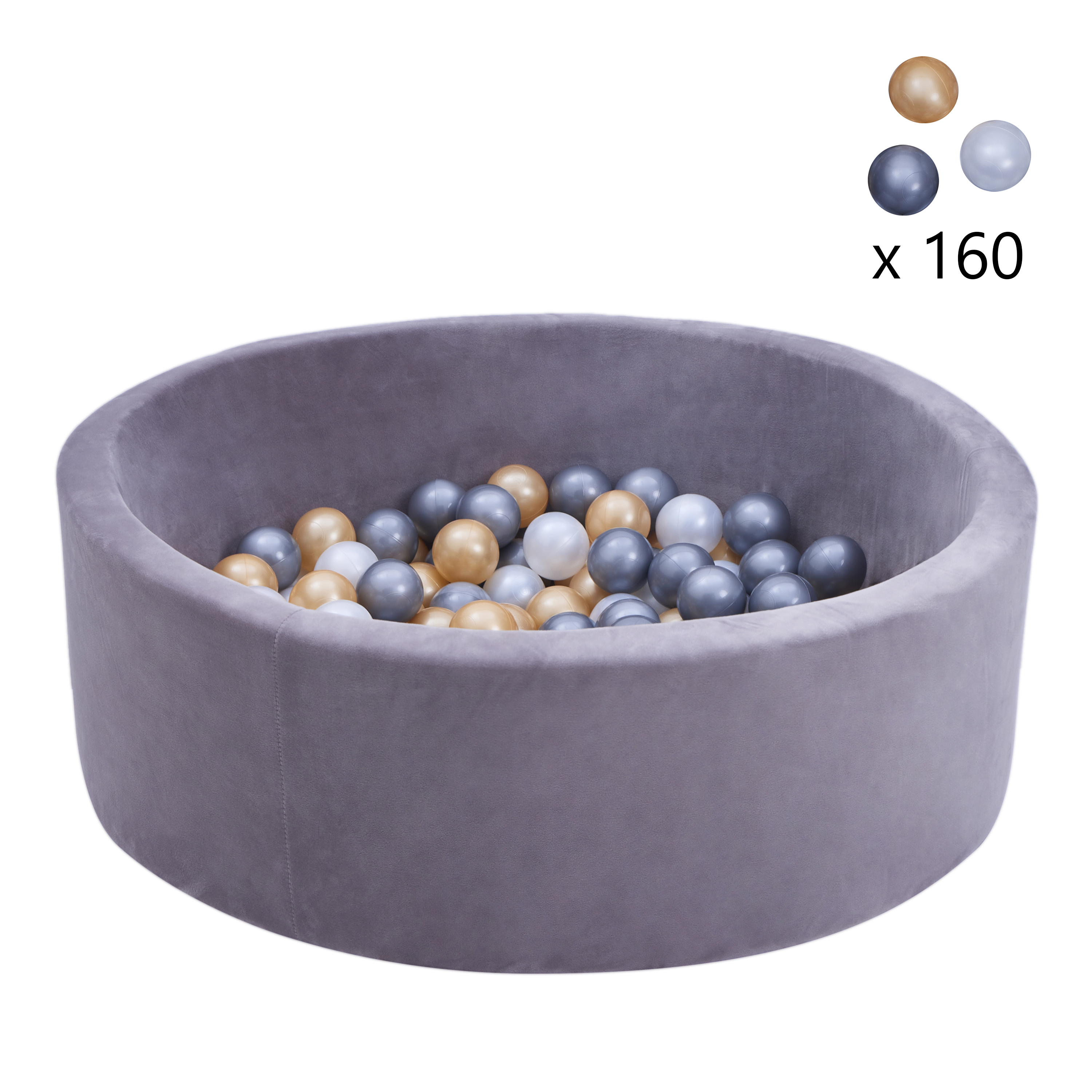 Boaz Ballpit incl. 160 balls - Grey