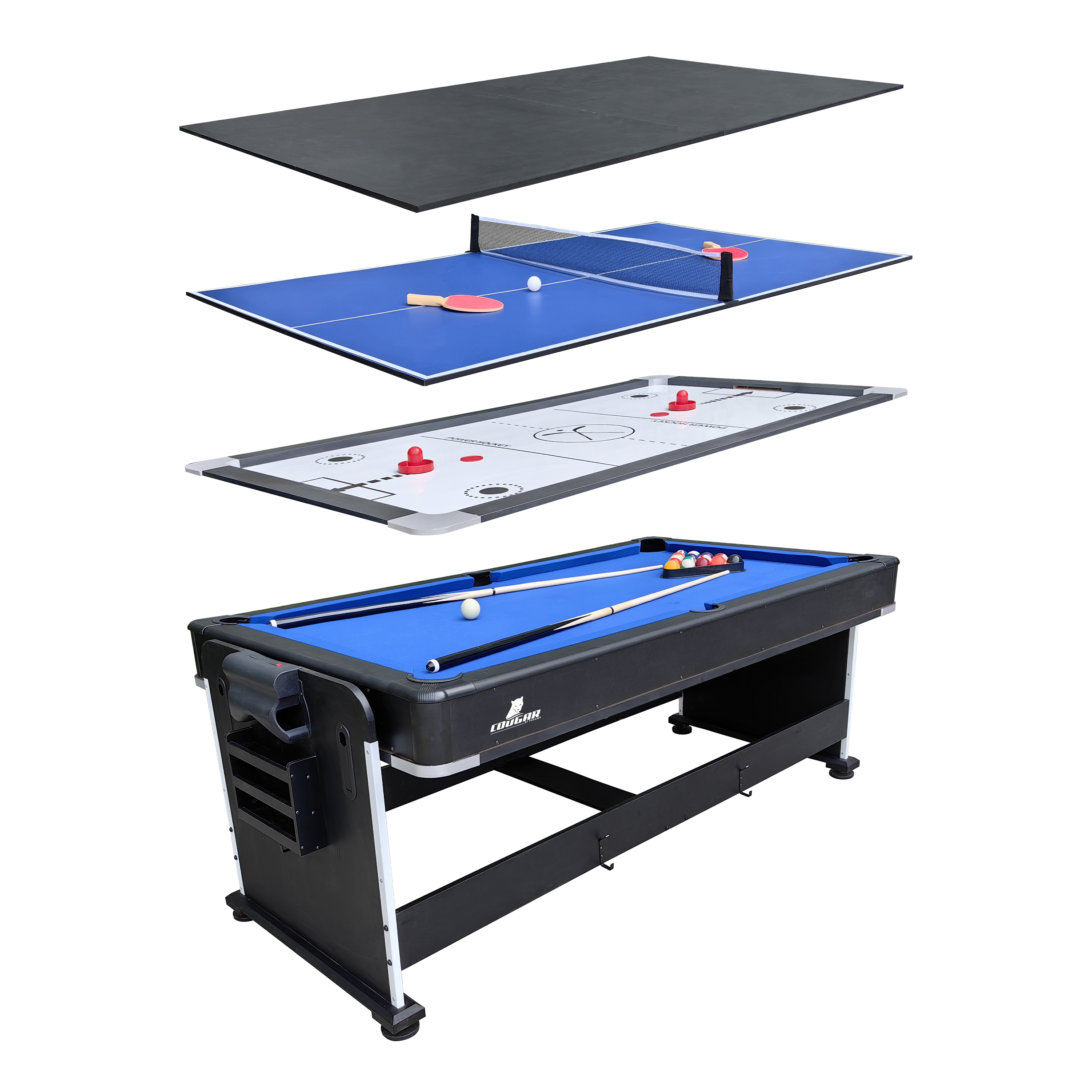 4-in-1 Multi Game Table Black