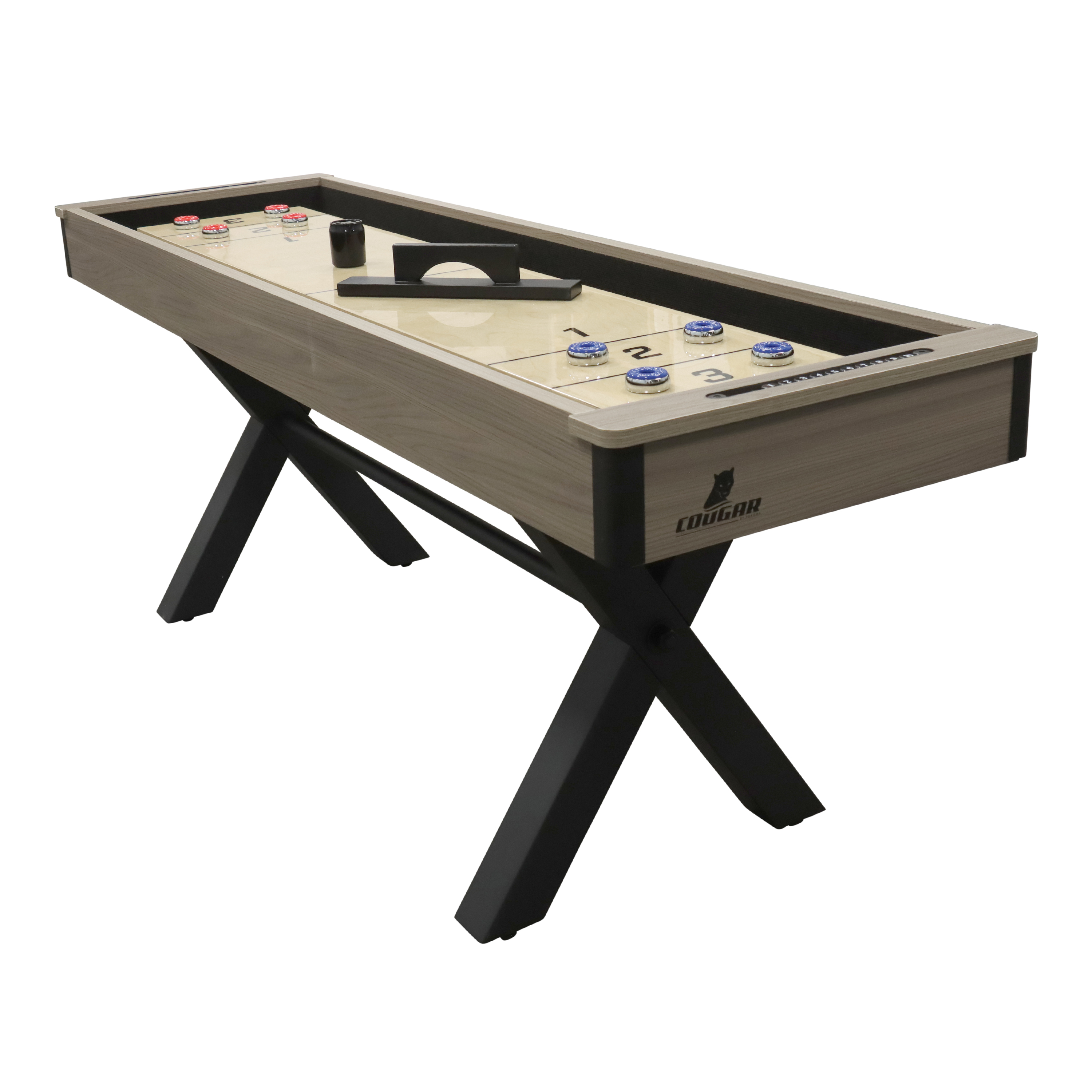Mason Shuffleboard including Table Top - Oak/Black