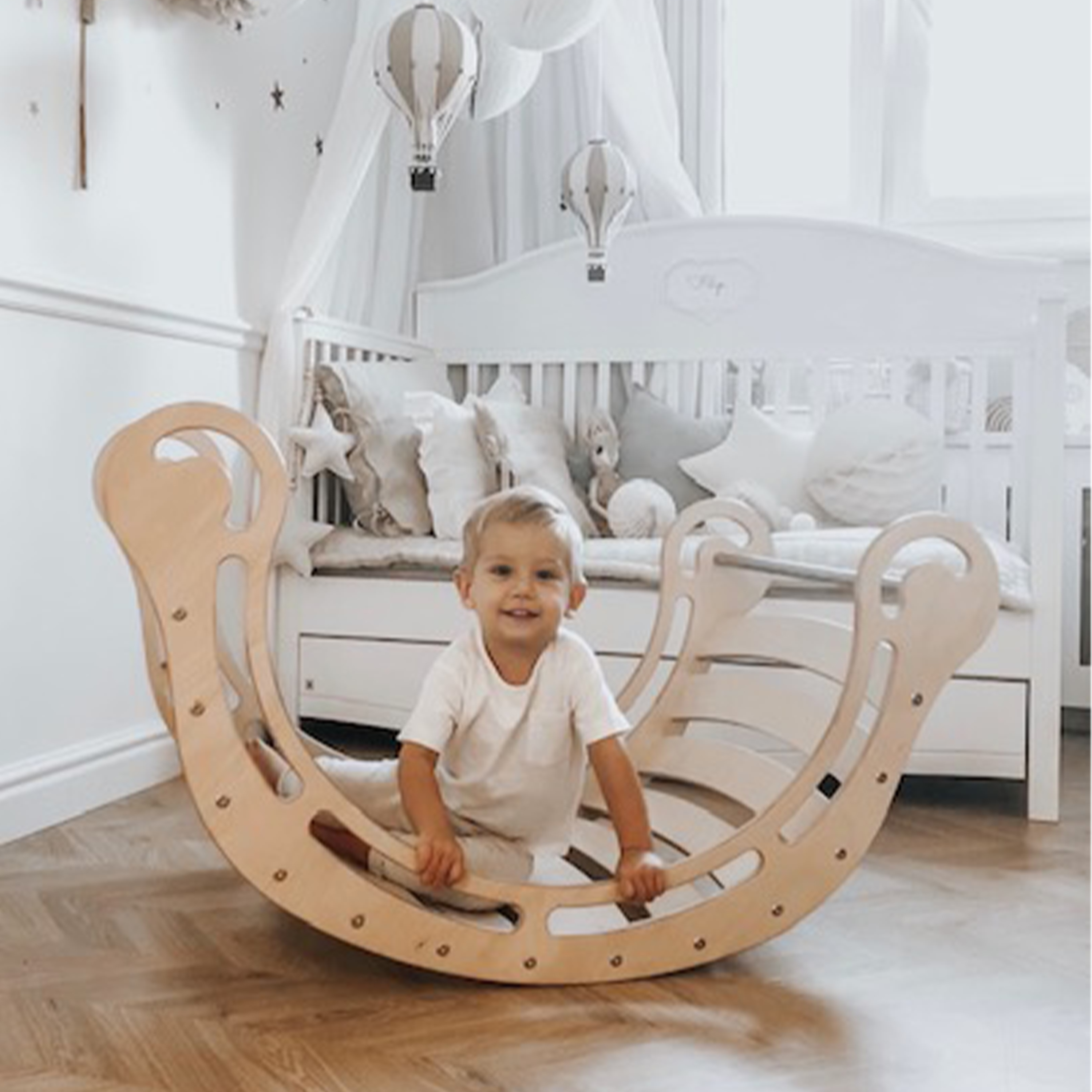Bascule XXL en bois avec mur d'escalade Naturel Bascule XXL en bois avec mur d'escalade Naturel