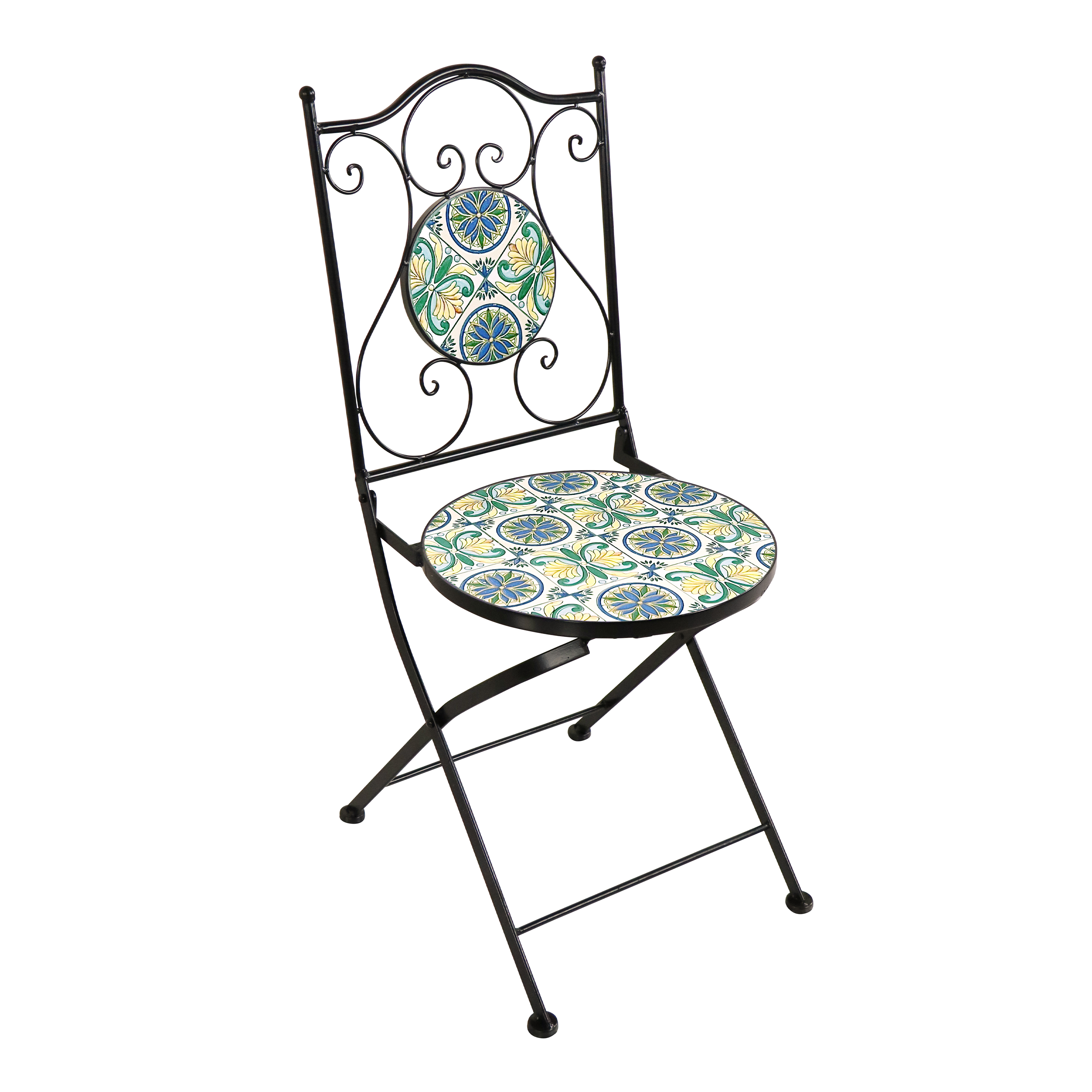 Amélie Mozaïek Bistroset Siciliaanse stijl Blauw/geel