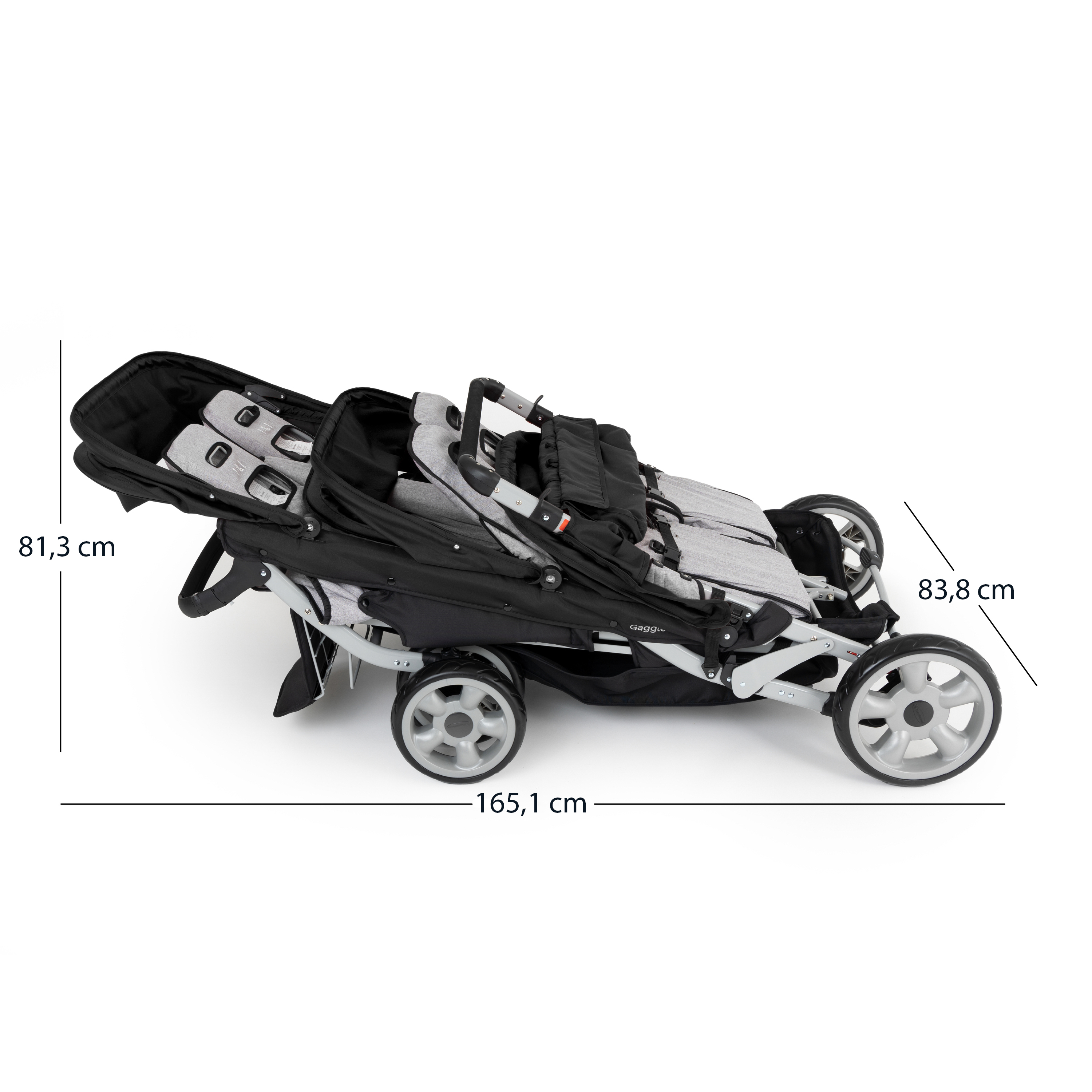 Jamboree 6 Seat Folding Stroller black