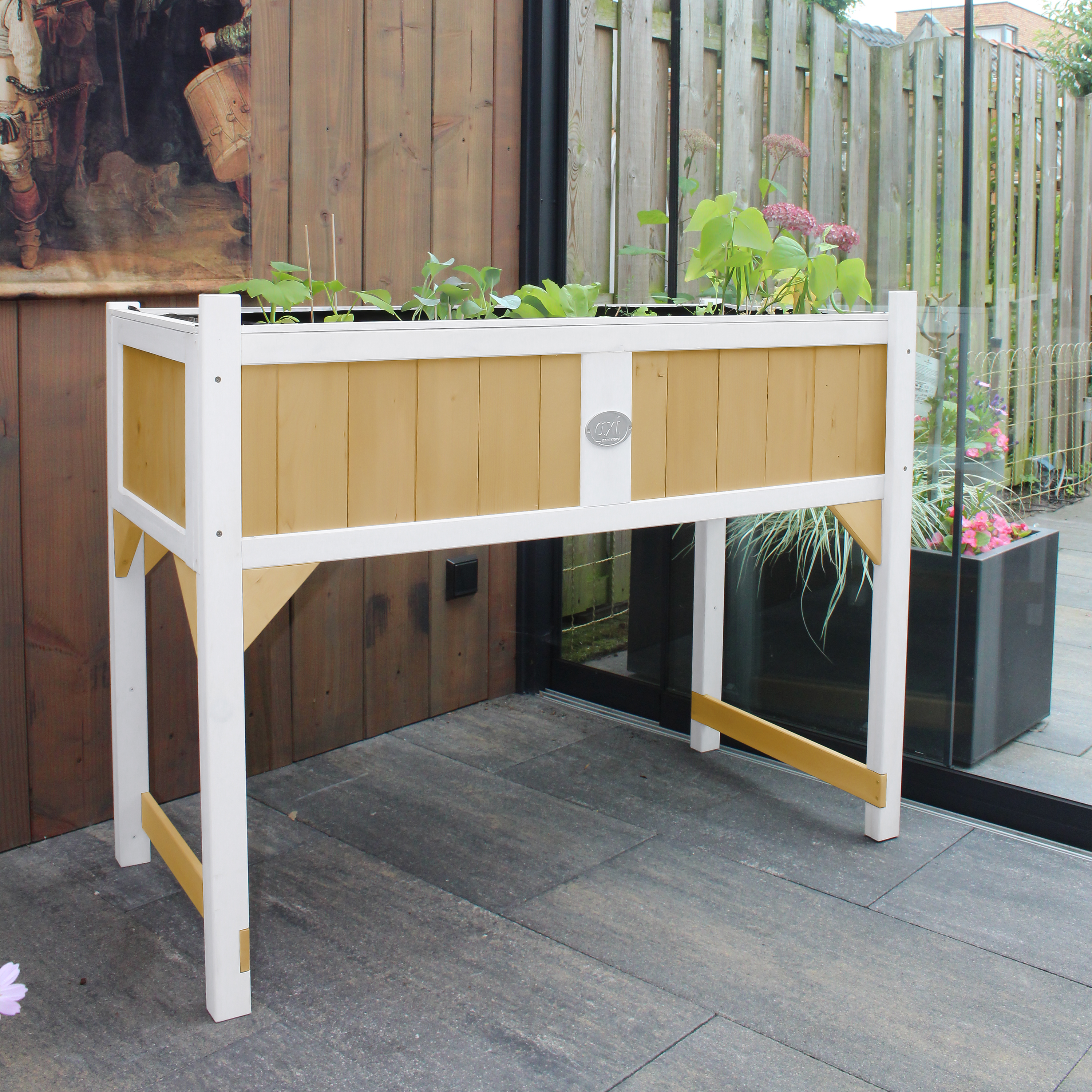 Kweektafel met gronddoek Bruin/wit Kweektafel met gronddoek Bruin/wit